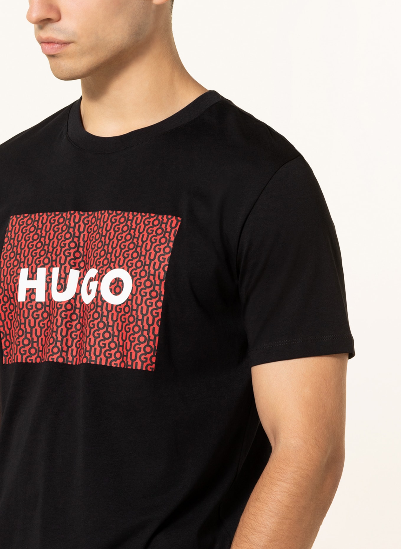 HUGO T-shirt DULIVE, Kolor: CZARNY (Obrazek 4)