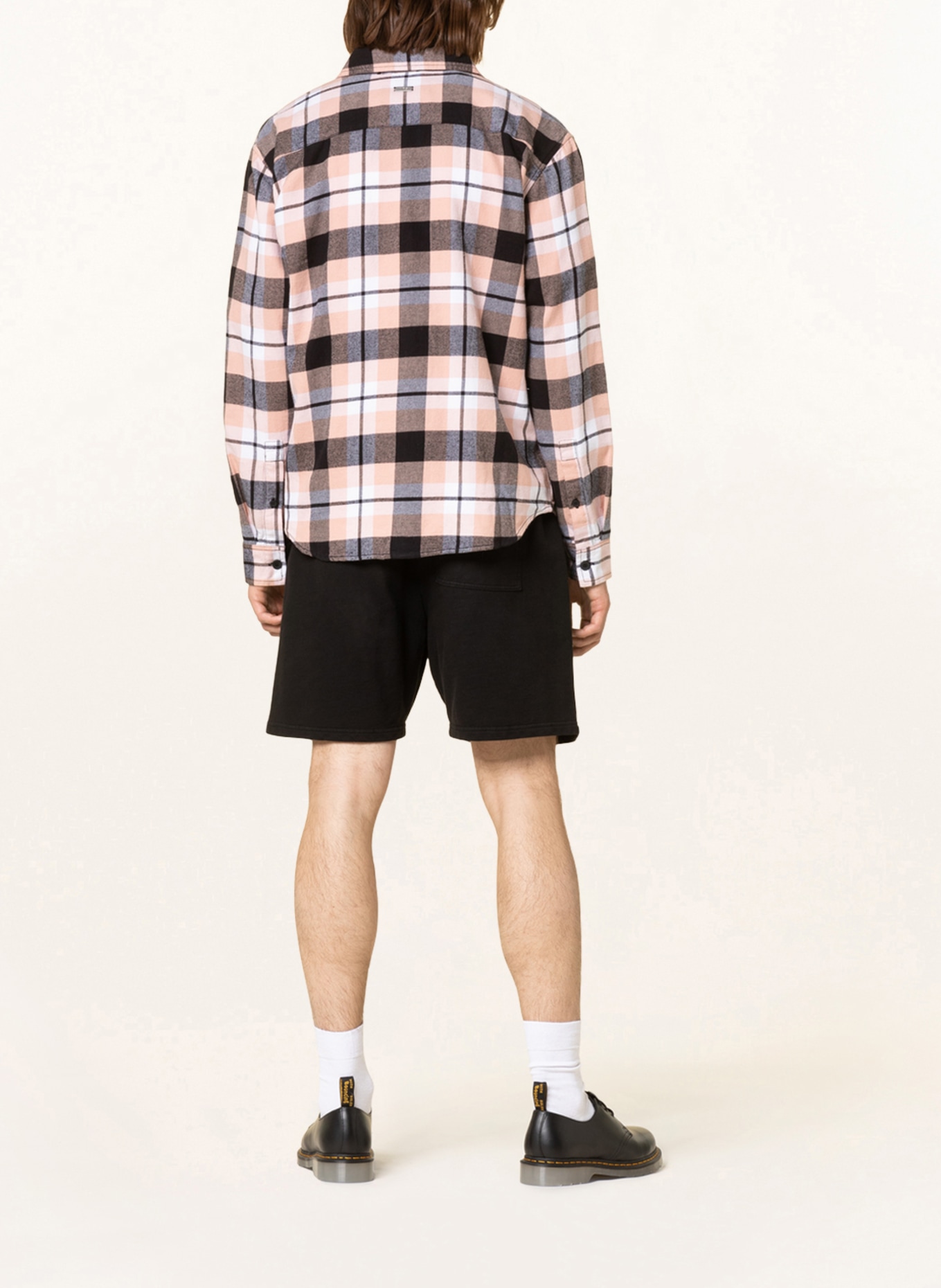 YOUNG POETS Flannel overshirt JEREMIAH , Color: LIGHT PINK/ WHITE/ BLACK (Image 3)