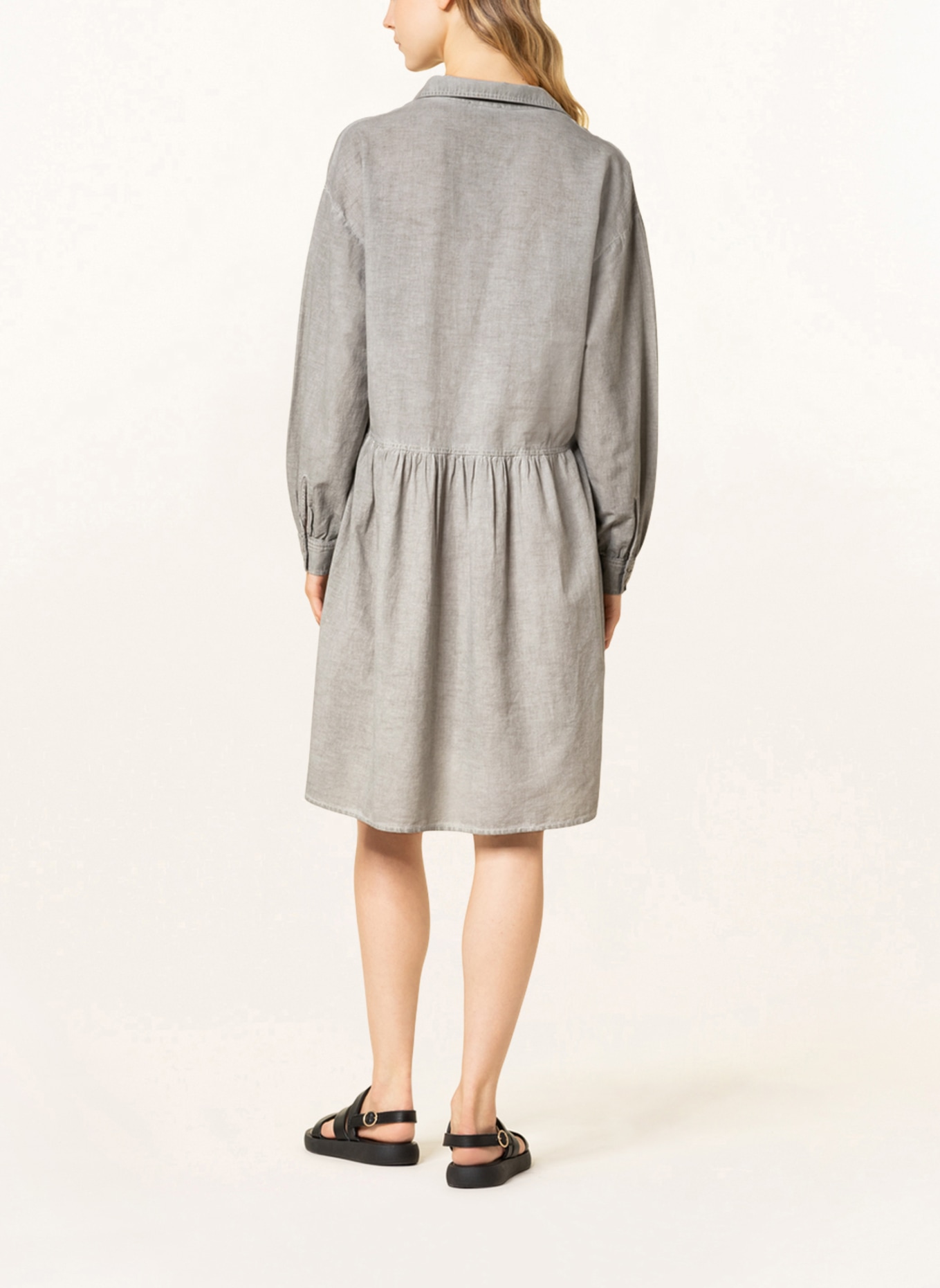 BETTER RICH Dress LINE with linen , Color: GRAY (Image 3)