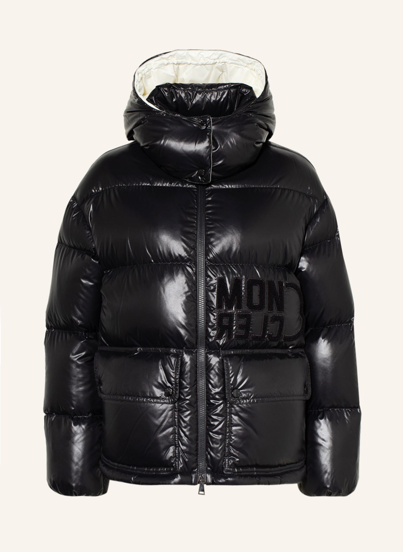 MONCLER Down jacket ABBAYE with removable hood, Color: BLACK(Image null)