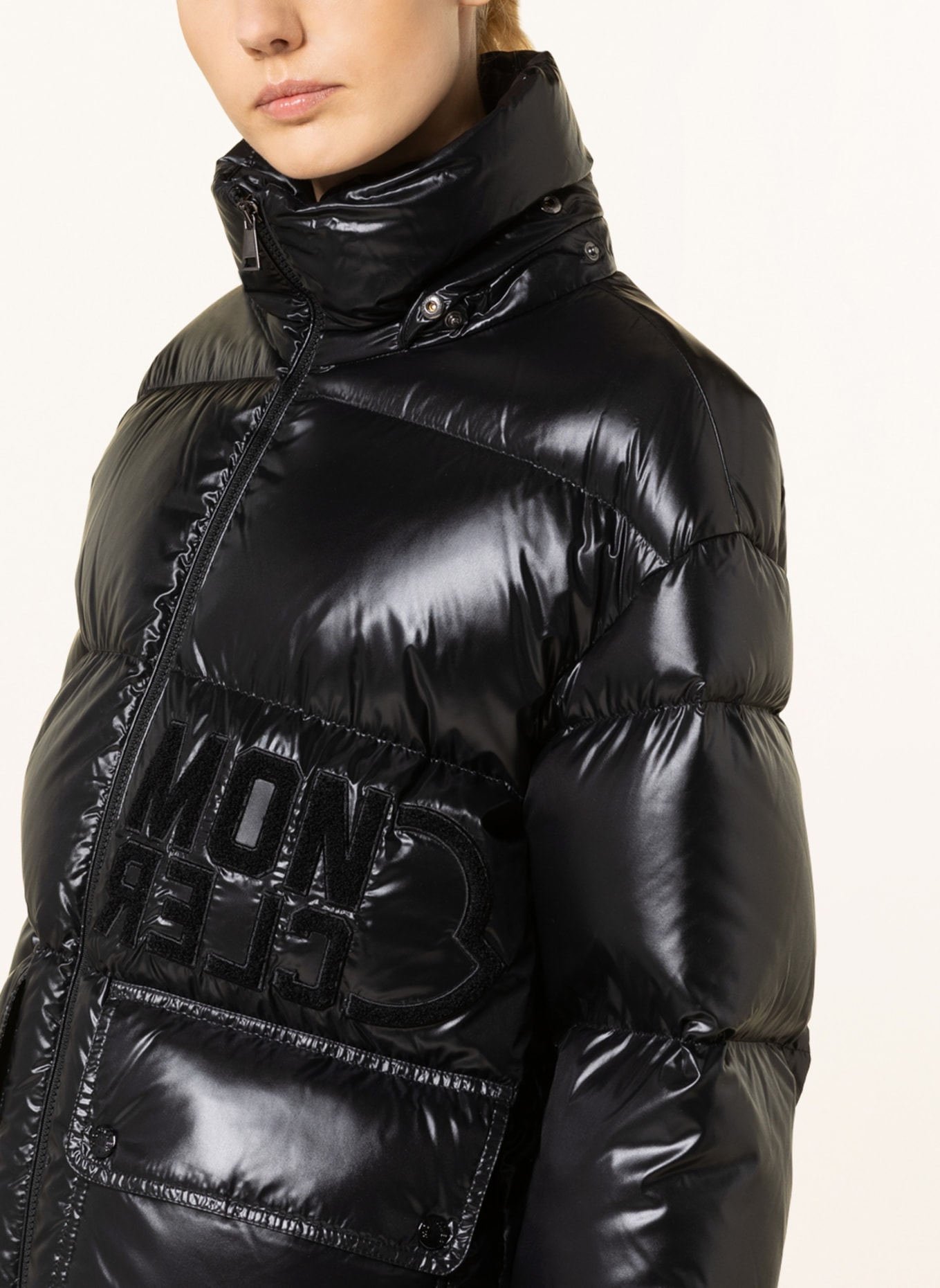 MONCLER Down jacket ABBAYE with removable hood, Color: BLACK (Image 5)