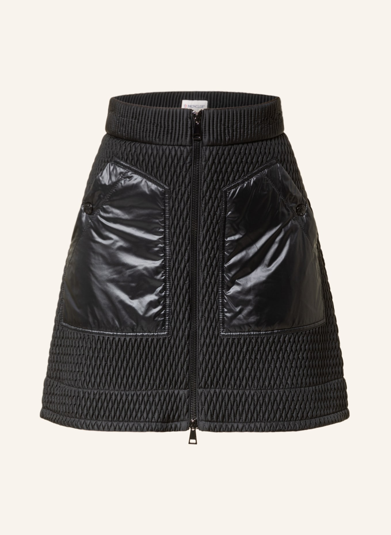 MONCLER Quilted skirt, Color: BLACK (Image 1)
