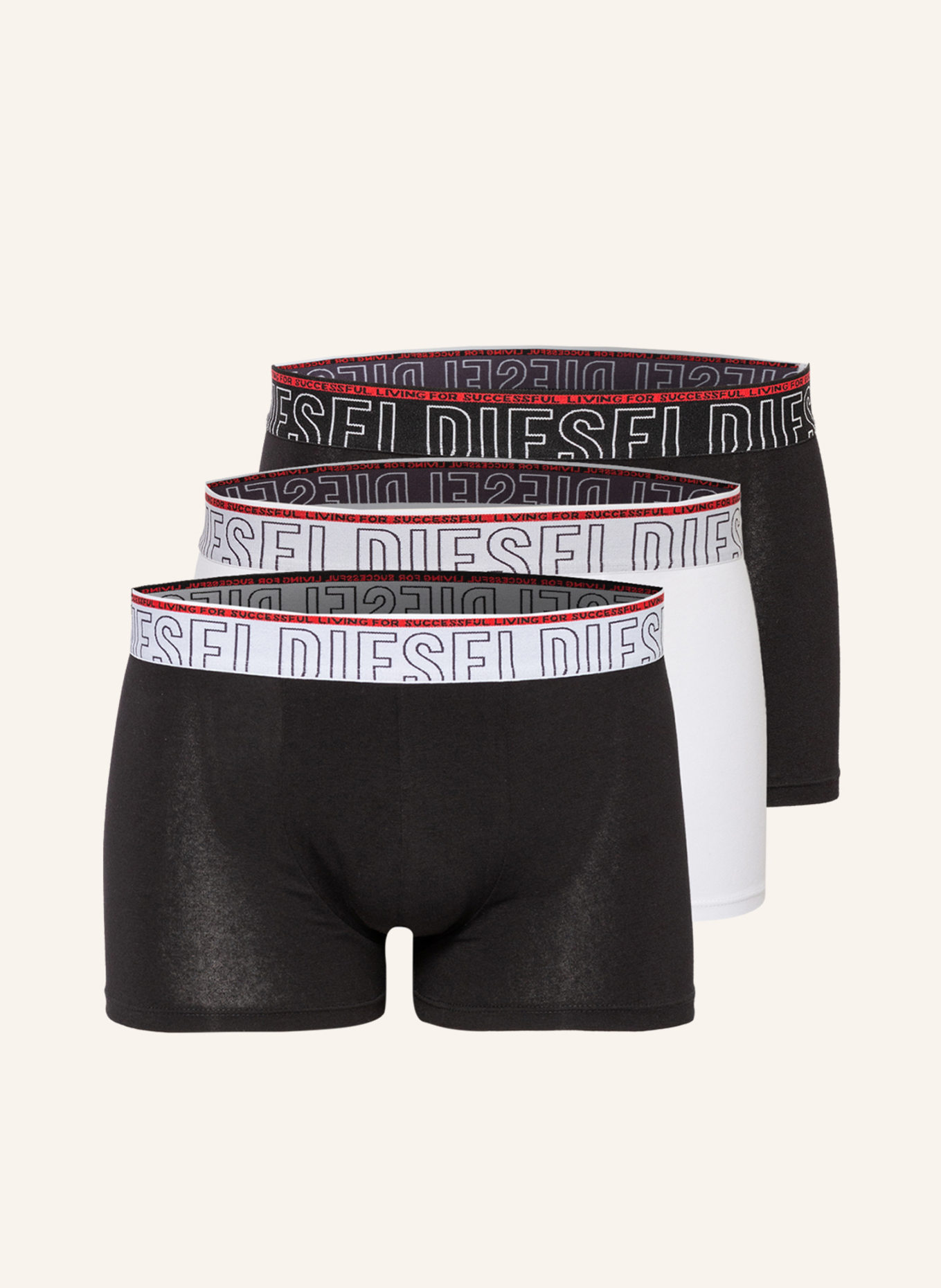DIESEL 3-pack boxer shorts DAMIEN , Color: BLACK/ WHITE (Image 1)