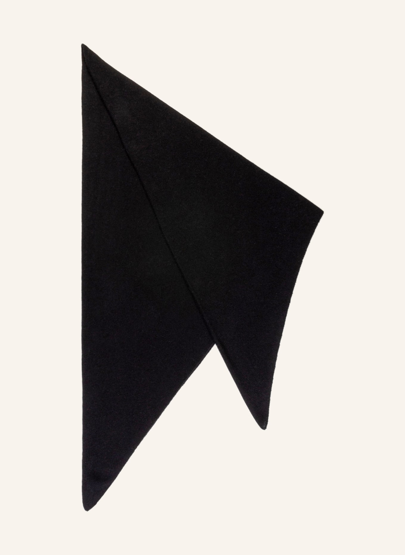 darling harbour Triangular scarf in cashmere, Color: BLACK (Image 1)