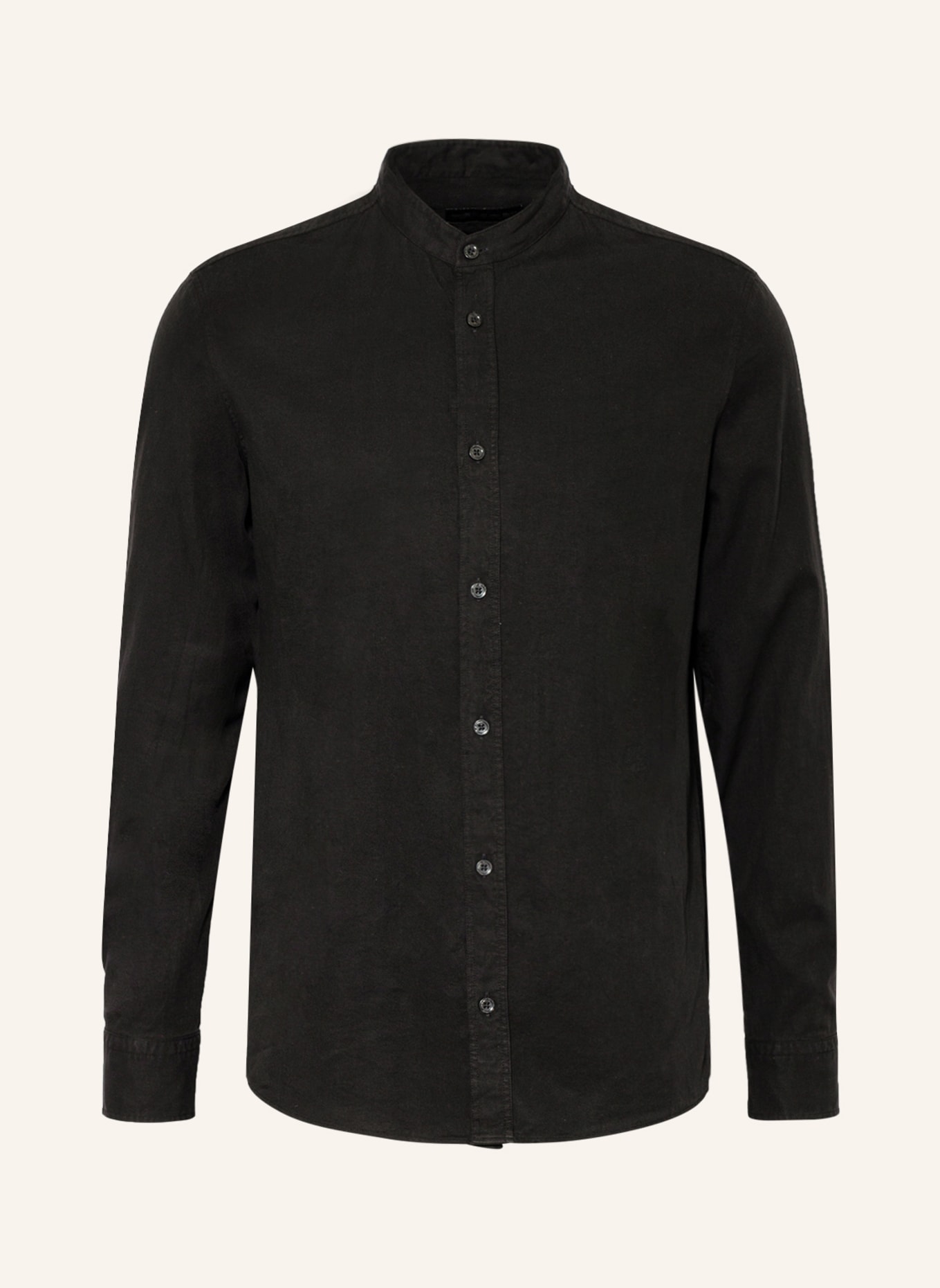 DRYKORN Shirt TAROK regular fit with stand-up collar, Color: BLACK (Image 1)