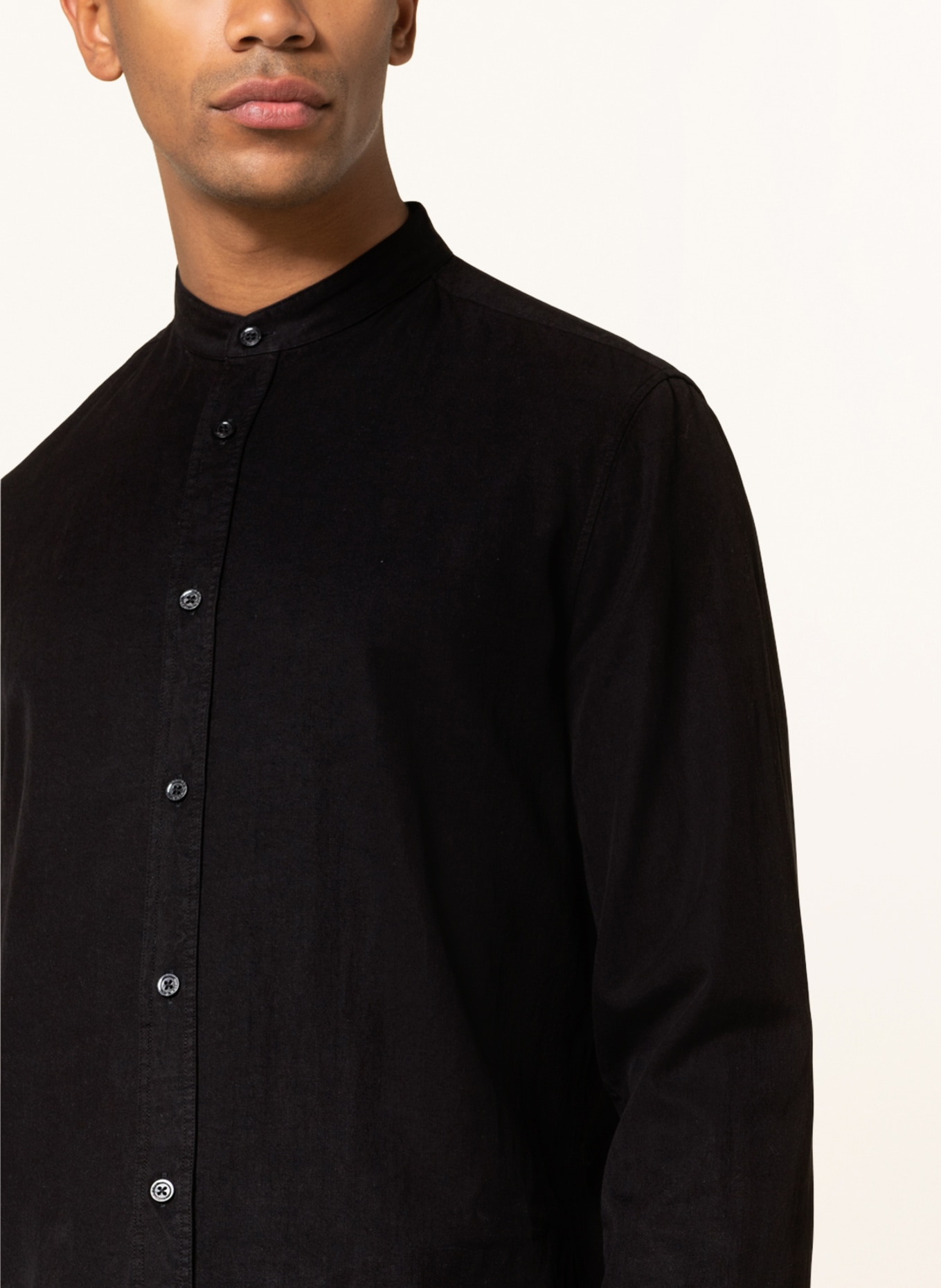 DRYKORN Shirt TAROK regular fit with stand-up collar, Color: BLACK (Image 4)