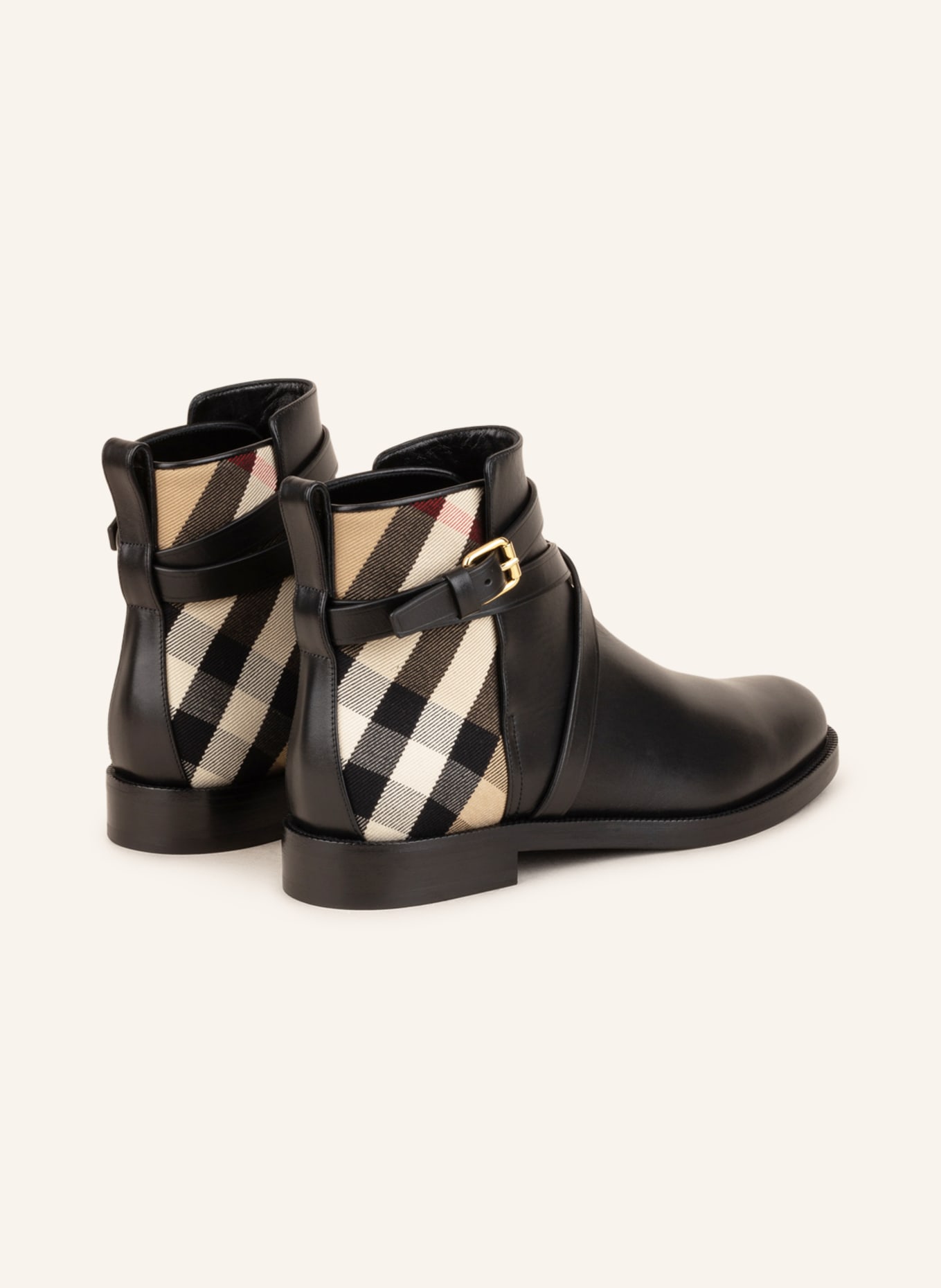 BURBERRY Ankle boots, Color: BLACK/ BEIGE/ RED (Image 2)