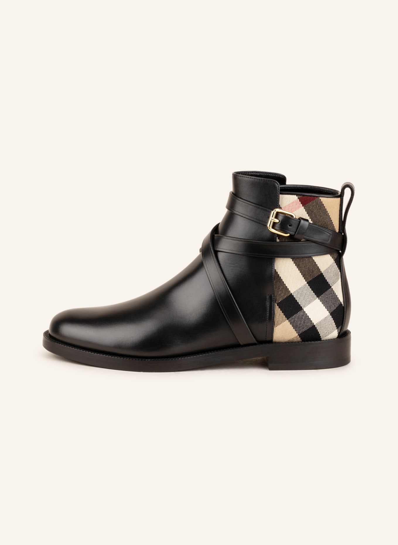 BURBERRY Ankle boots, Color: BLACK/ BEIGE/ RED (Image 4)