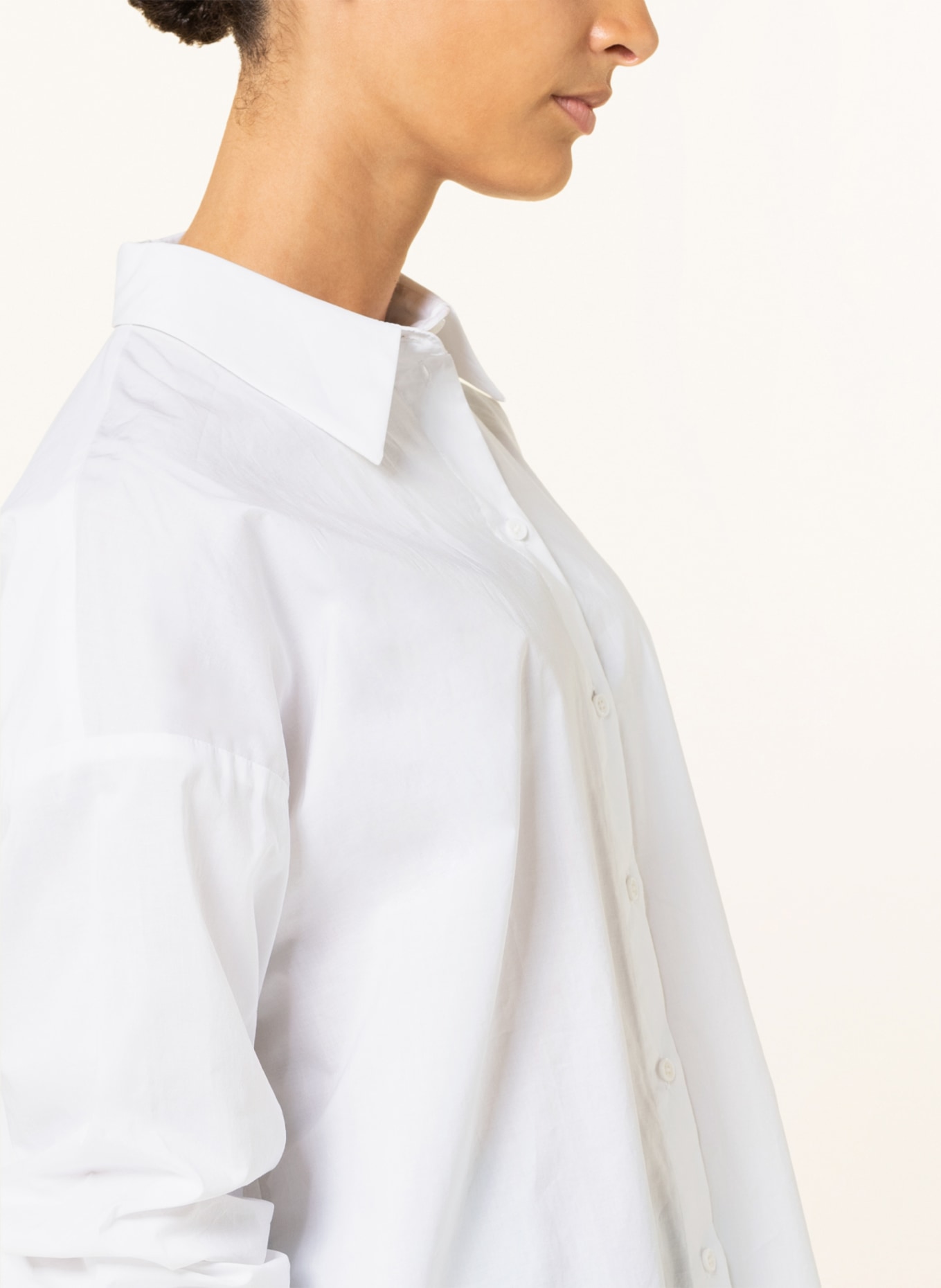 darling harbour Oversized shirt blouse , Color: WHITE (Image 4)