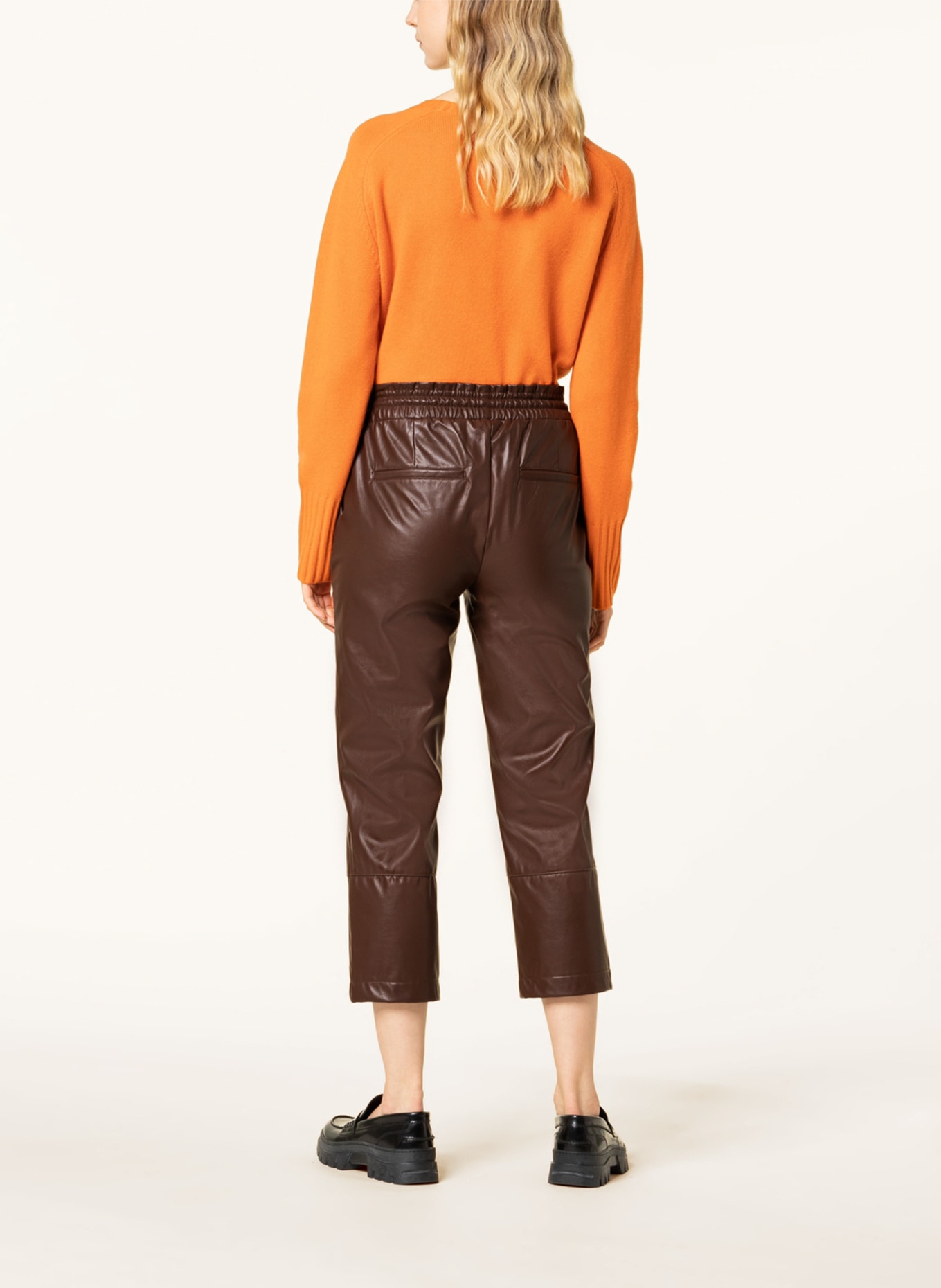 darling harbour Leather look culottes , Color: BROWN (Image 3)