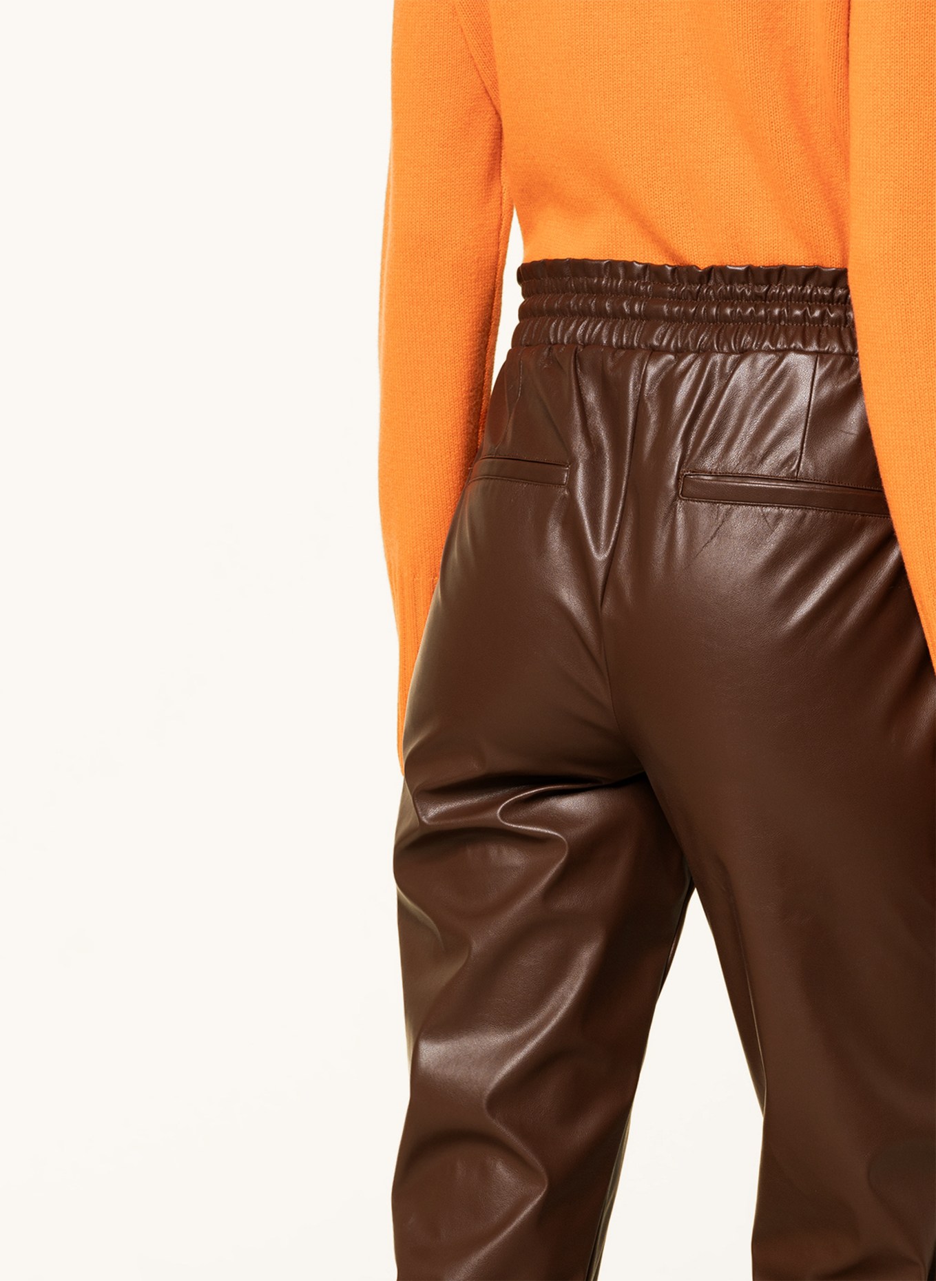 darling harbour Leather look culottes , Color: BROWN (Image 5)