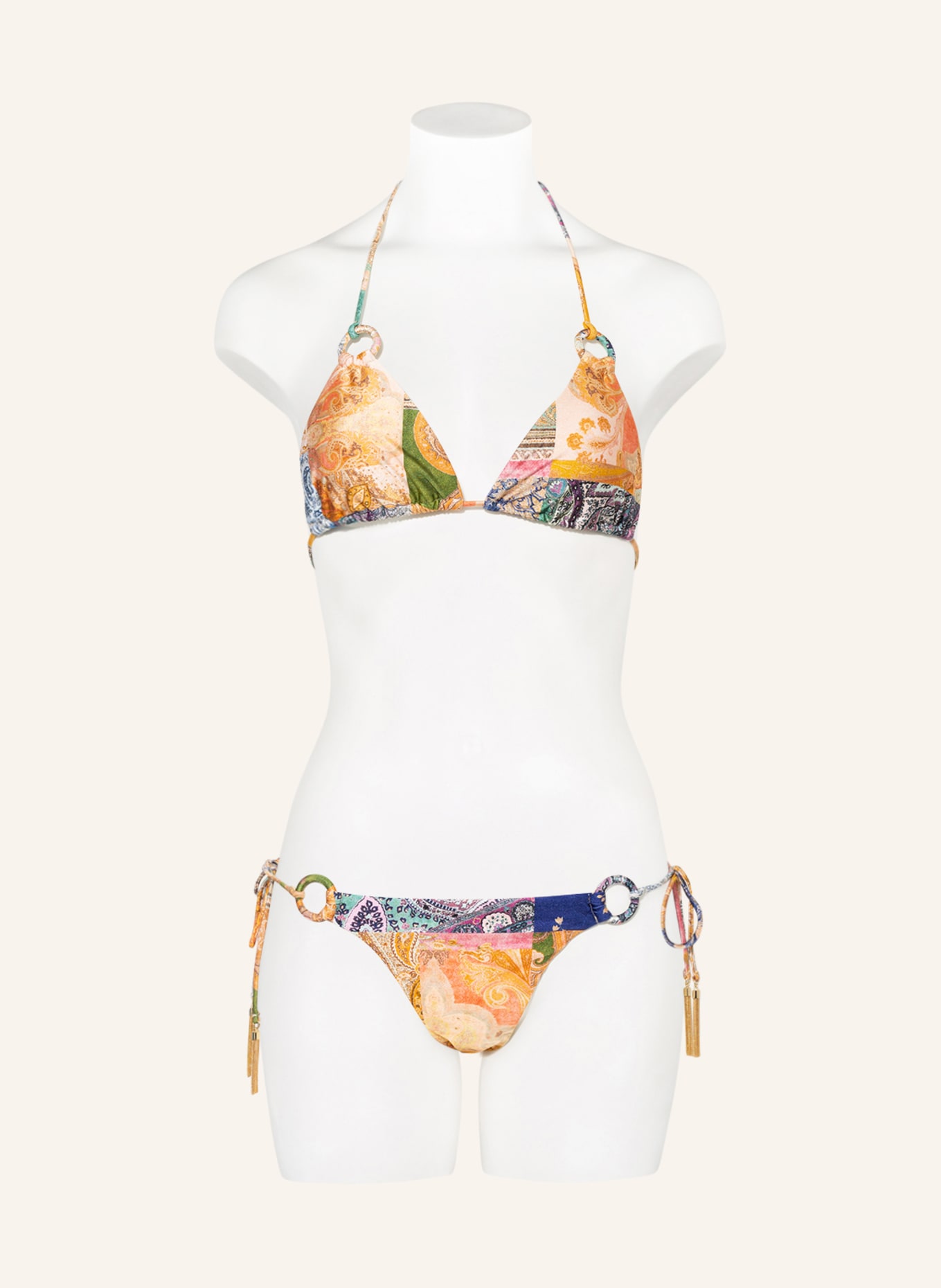 ZIMMERMANN Triangle bikini ANNEKE , Color: LIGHT ORANGE/ YELLOW/ FUCHSIA (Image 2)