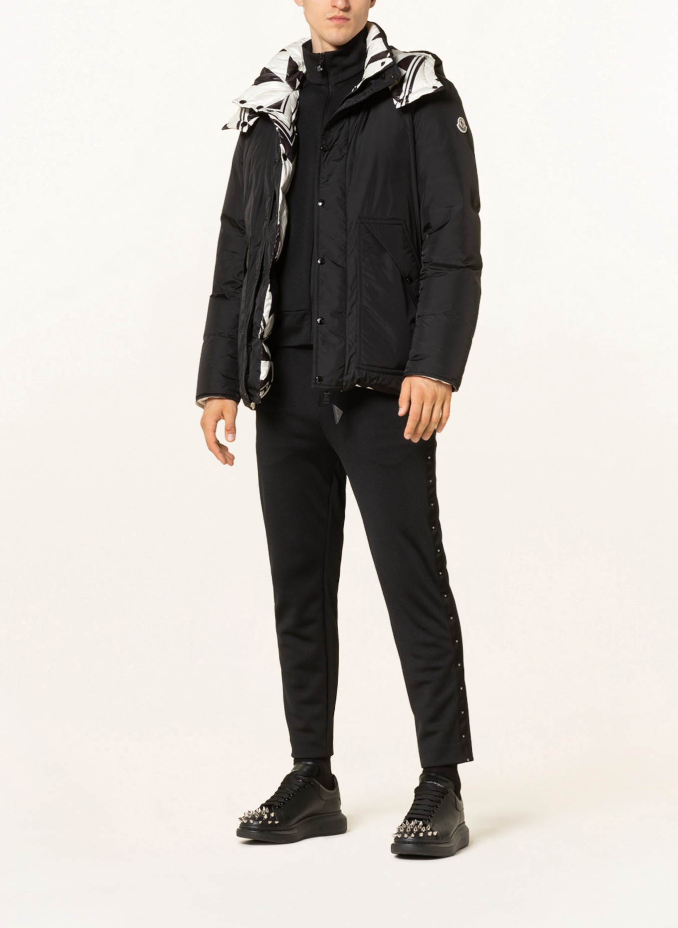 MONCLER Down jacket HORDELYME reversible, Color: BLACK/ WHITE (Image 3)