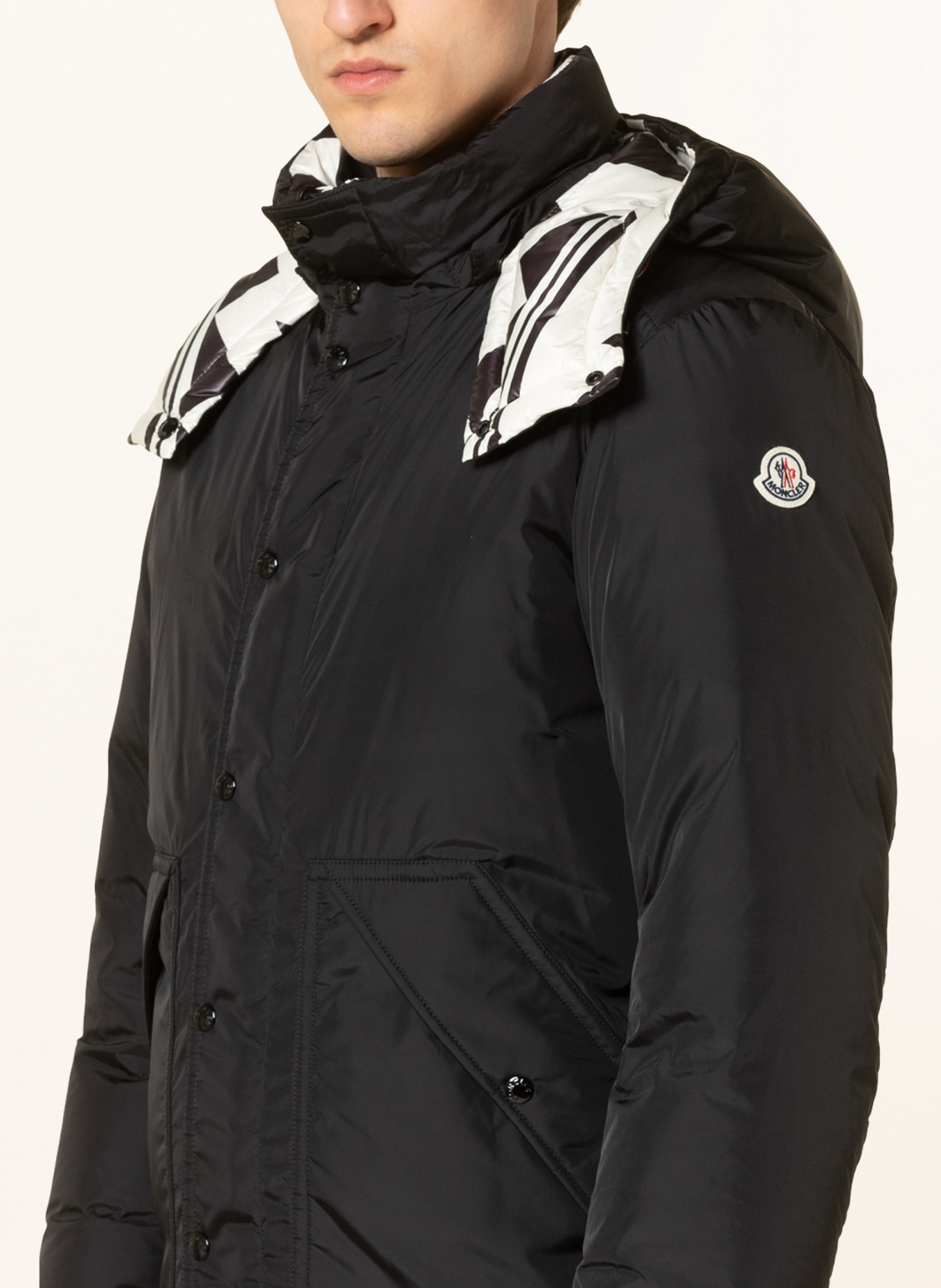 MONCLER Down jacket HORDELYME reversible, Color: BLACK/ WHITE (Image 6)