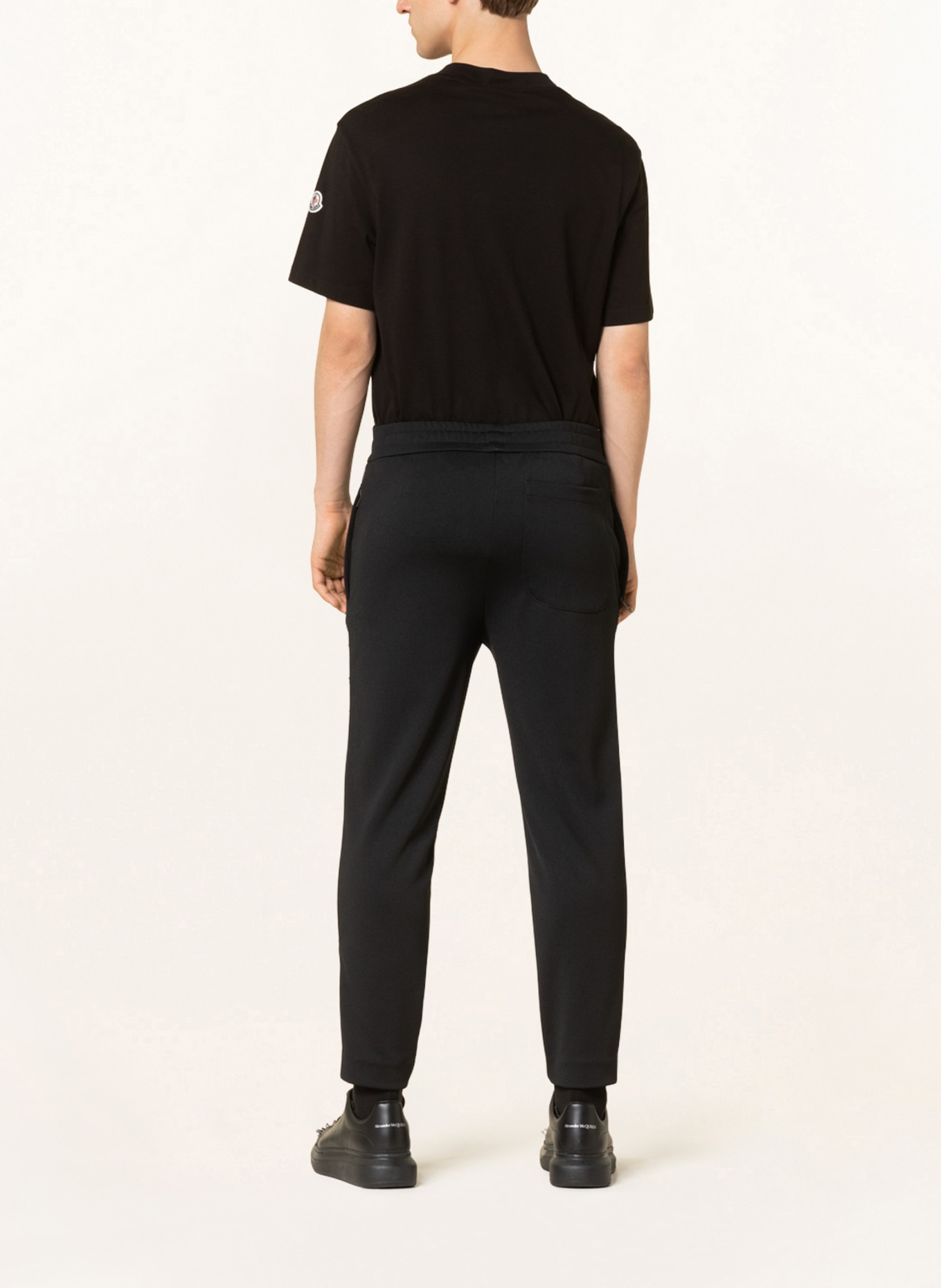 MONCLER Pants in jogger style with tuxedo stripes and rivets , Color: BLACK (Image 3)