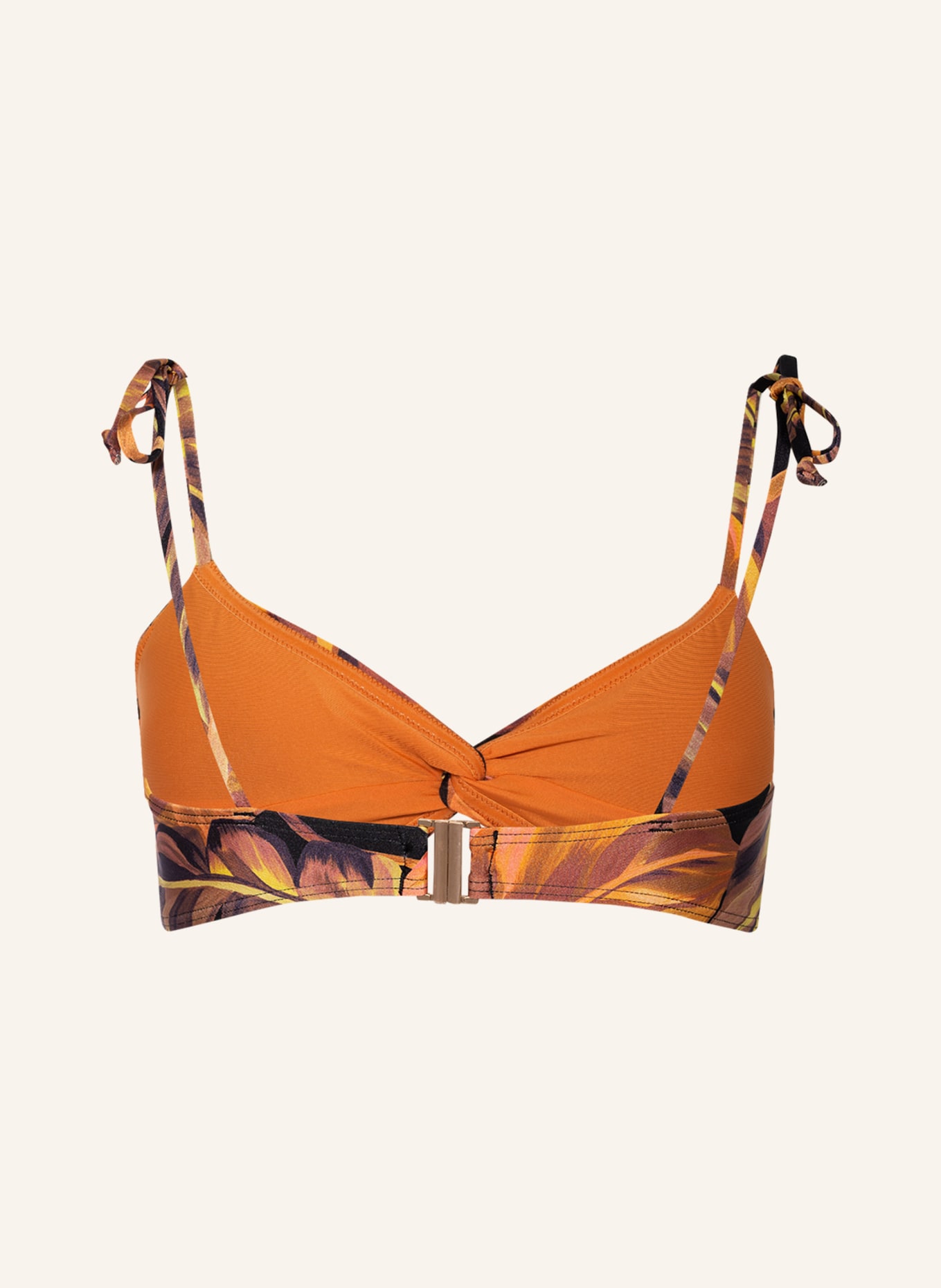 JETS Australia Bralette bikini top PALMAS , Color: BLACK/ DARK YELLOW/ DARK ORANGE (Image 2)