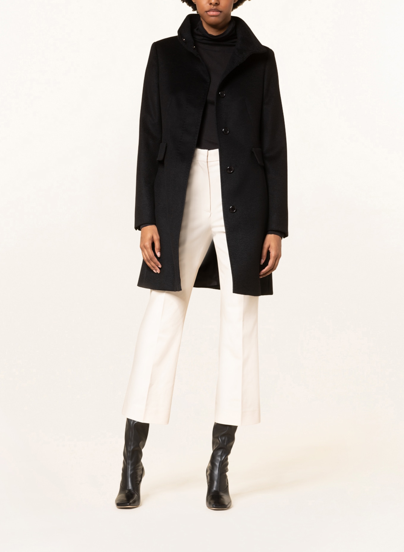MaxMara STUDIO Wool coat AGNESE , Color: BLACK (Image 2)