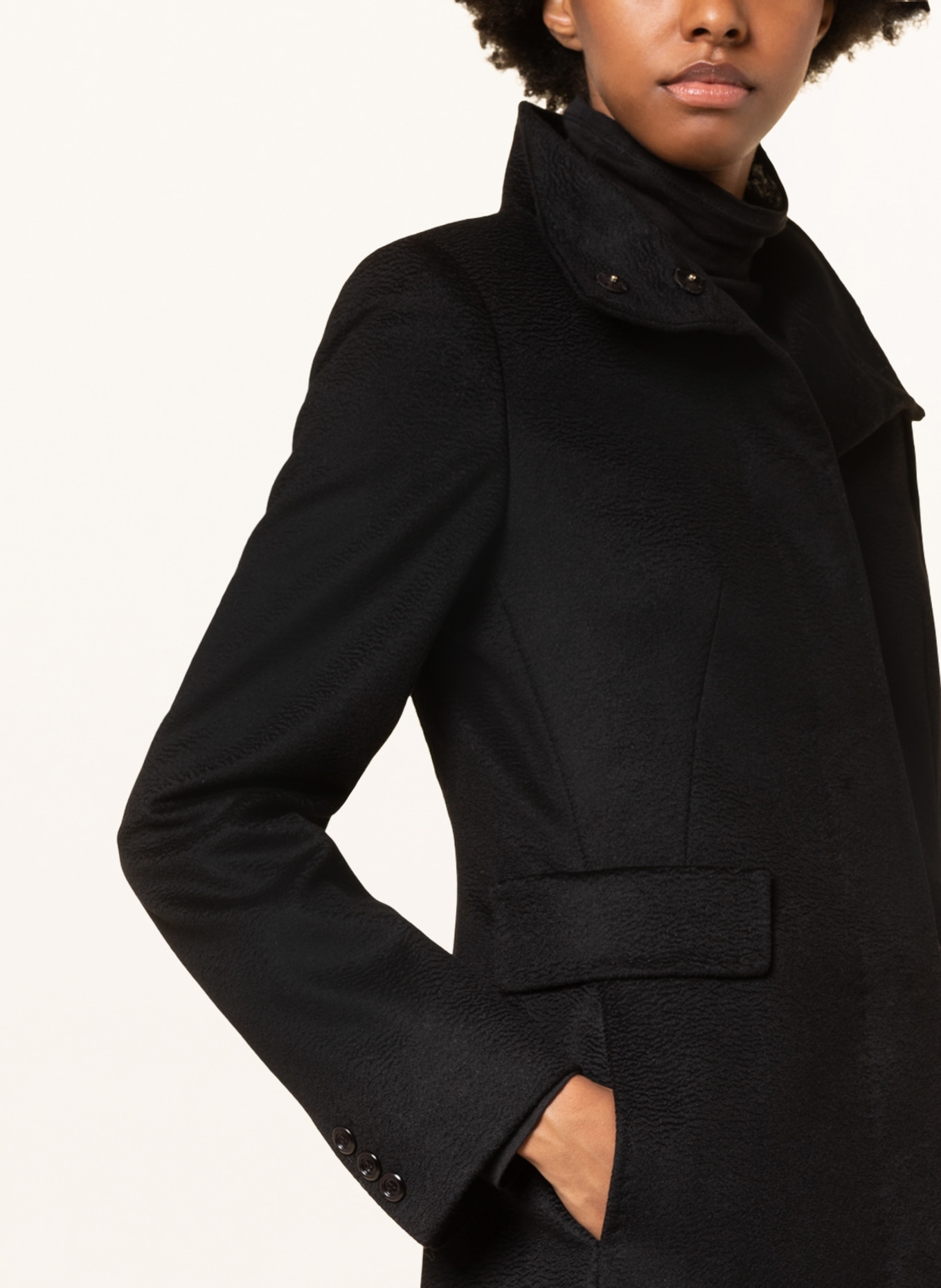 MaxMara STUDIO Wool coat AGNESE , Color: BLACK (Image 4)