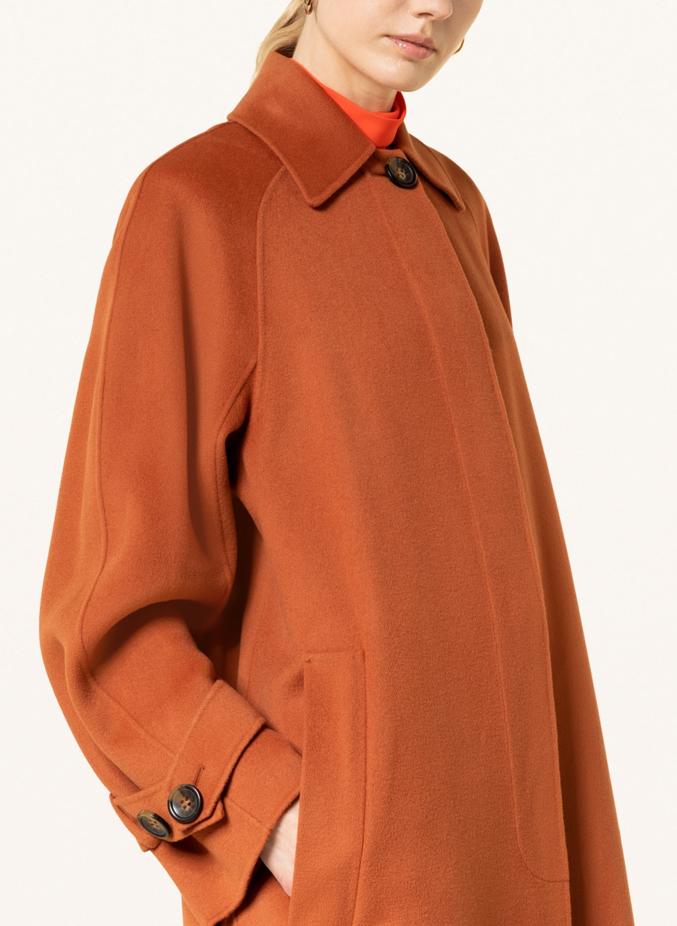 SPORTMAX Wool coat TARGA , Color: DARK ORANGE (Image 4)