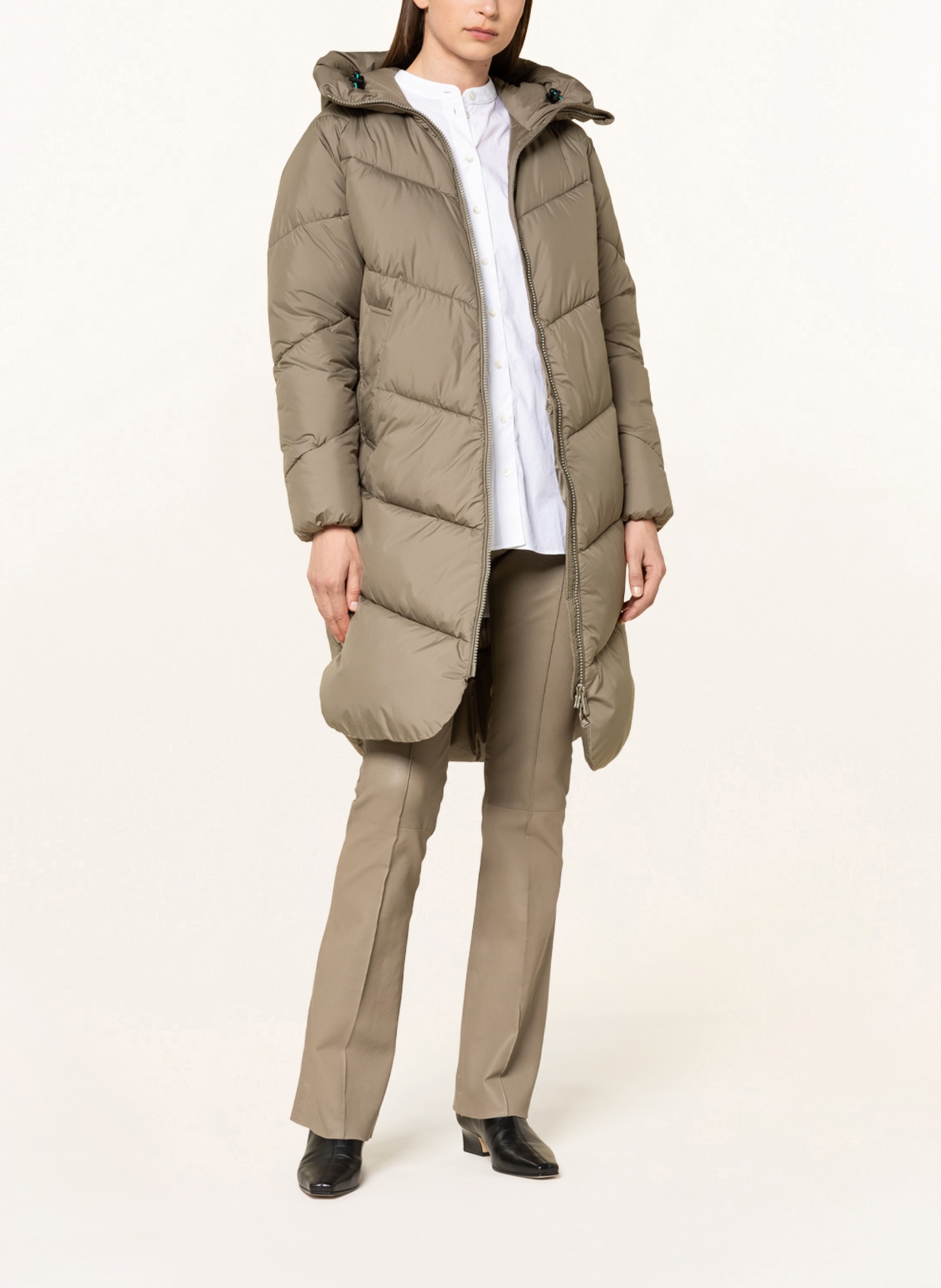 SAVE THE DUCK Quilted coat RECY JACELYN , Color: TAUPE (Image 2)