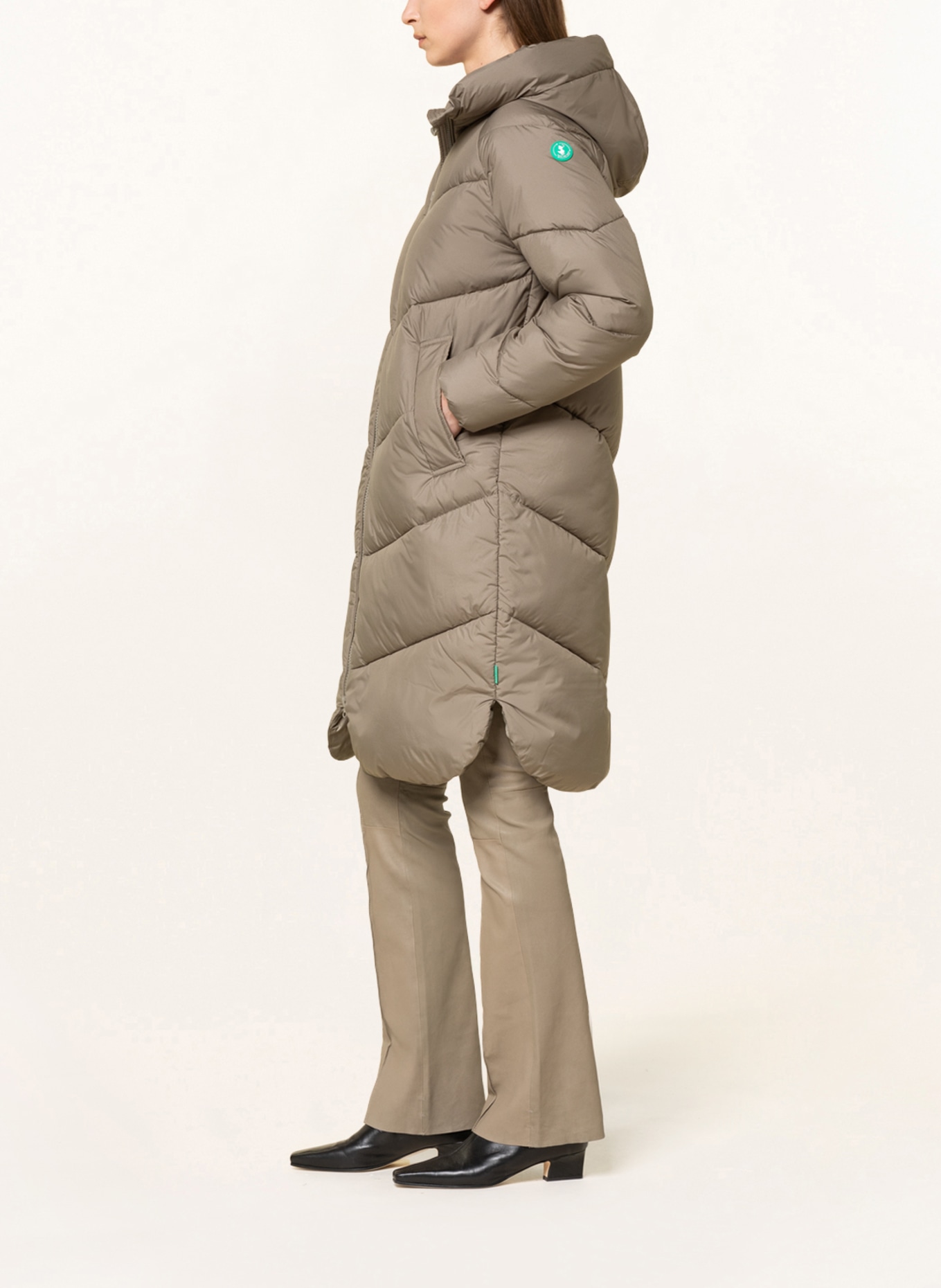 SAVE THE DUCK Quilted coat RECY JACELYN , Color: TAUPE (Image 4)
