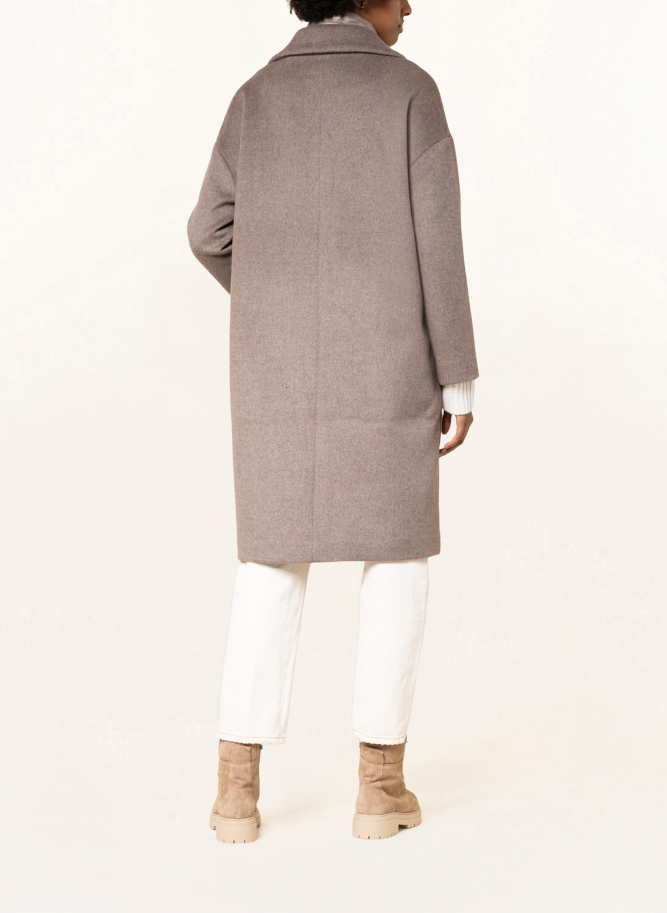 darling harbour Coat with detachable trim, Color: TAUPE (Image 3)