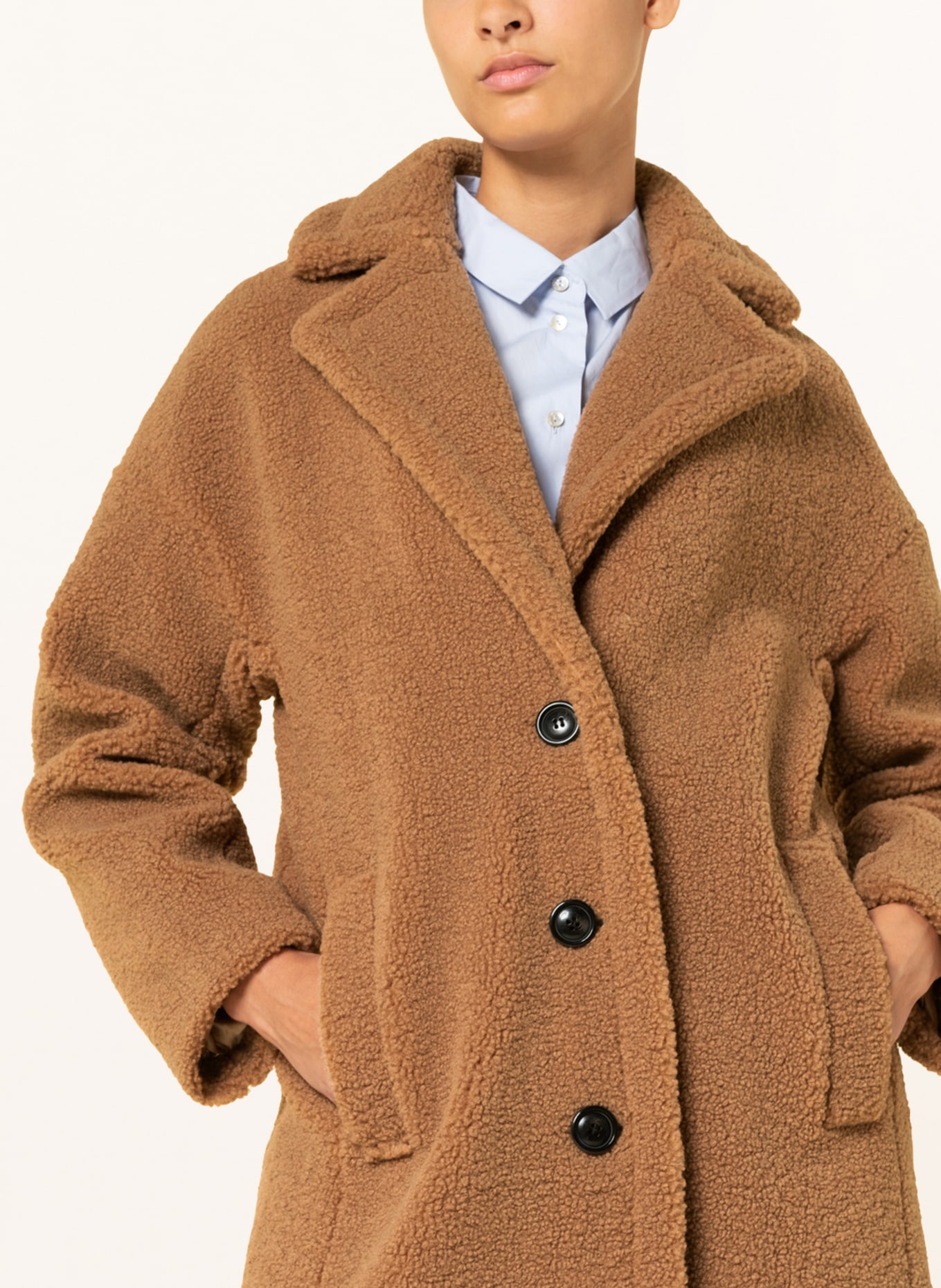 darling harbour Teddy coat, Color: CAMEL (Image 4)