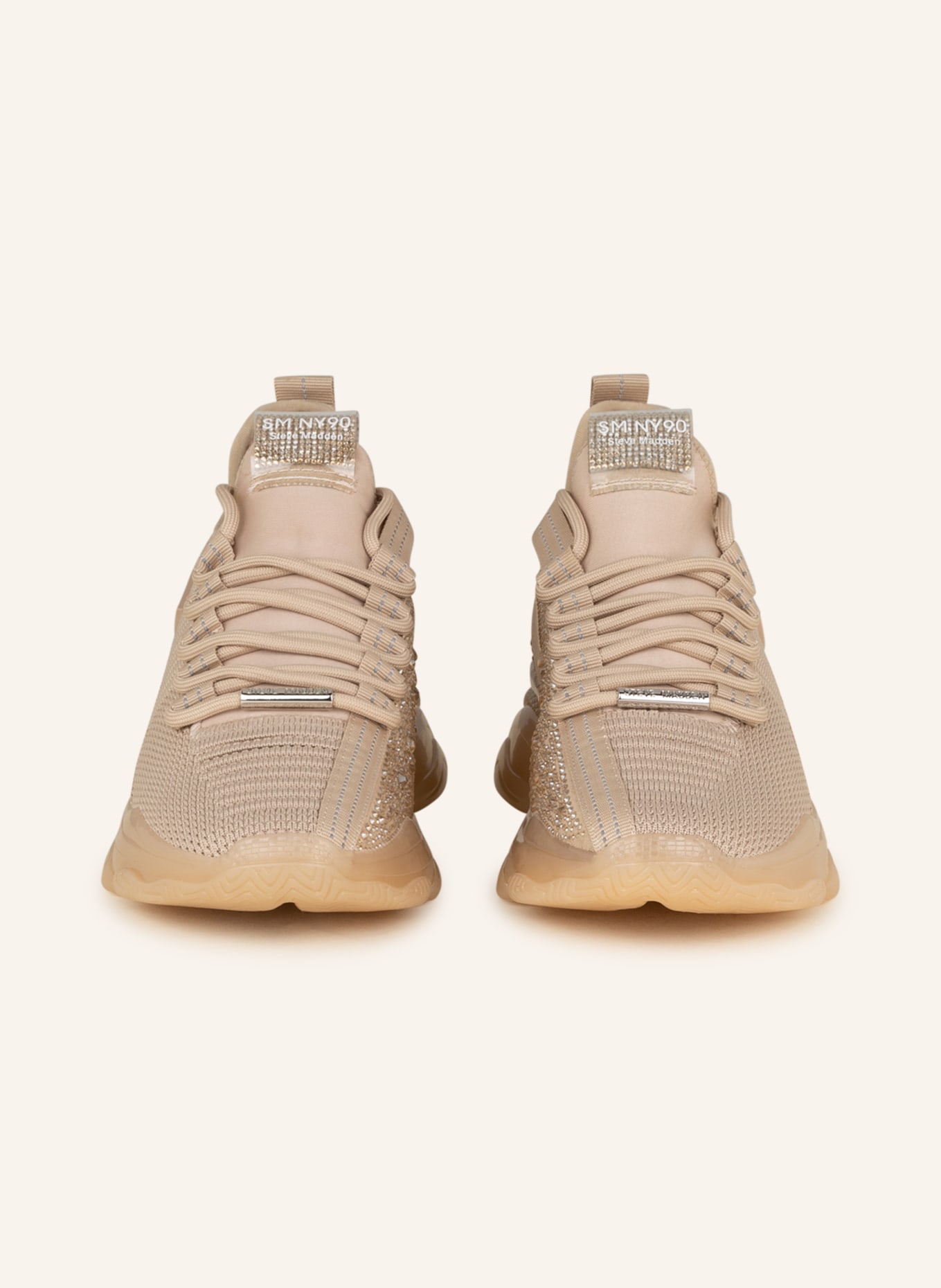 STEVE MADDEN Sneakers MAXILLA with decorative gems, Color: BEIGE (Image 3)