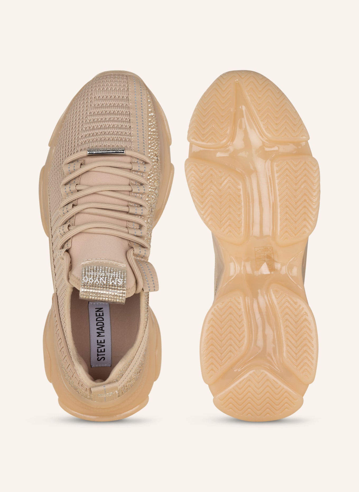 STEVE MADDEN Sneakers MAXILLA with decorative gems, Color: BEIGE (Image 5)