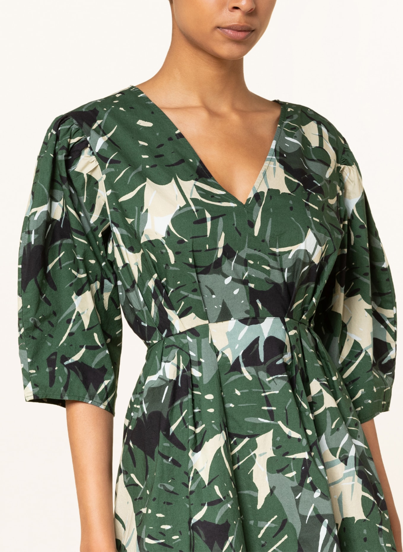 Marc O'Polo Dress with 3/4 sleeve, Color: DARK GREEN/ BLACK/ BEIGE (Image 4)