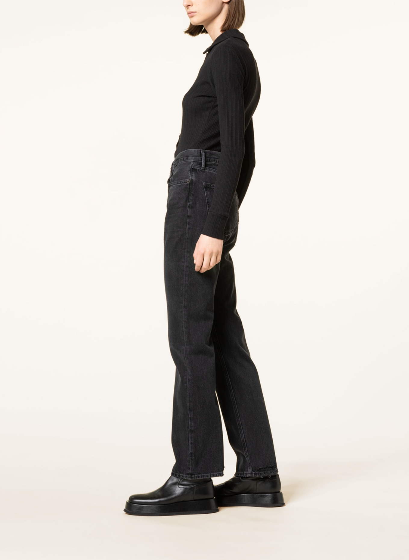 AGOLDE Straight Jeans LANA , Farbe: Conduct washed black (Bild 4)