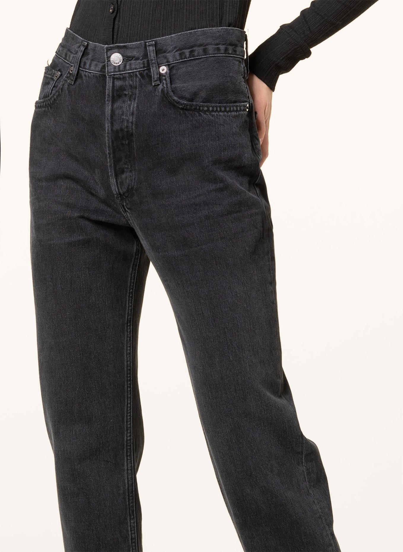 AGOLDE Straight Jeans LANA , Farbe: Conduct washed black (Bild 5)