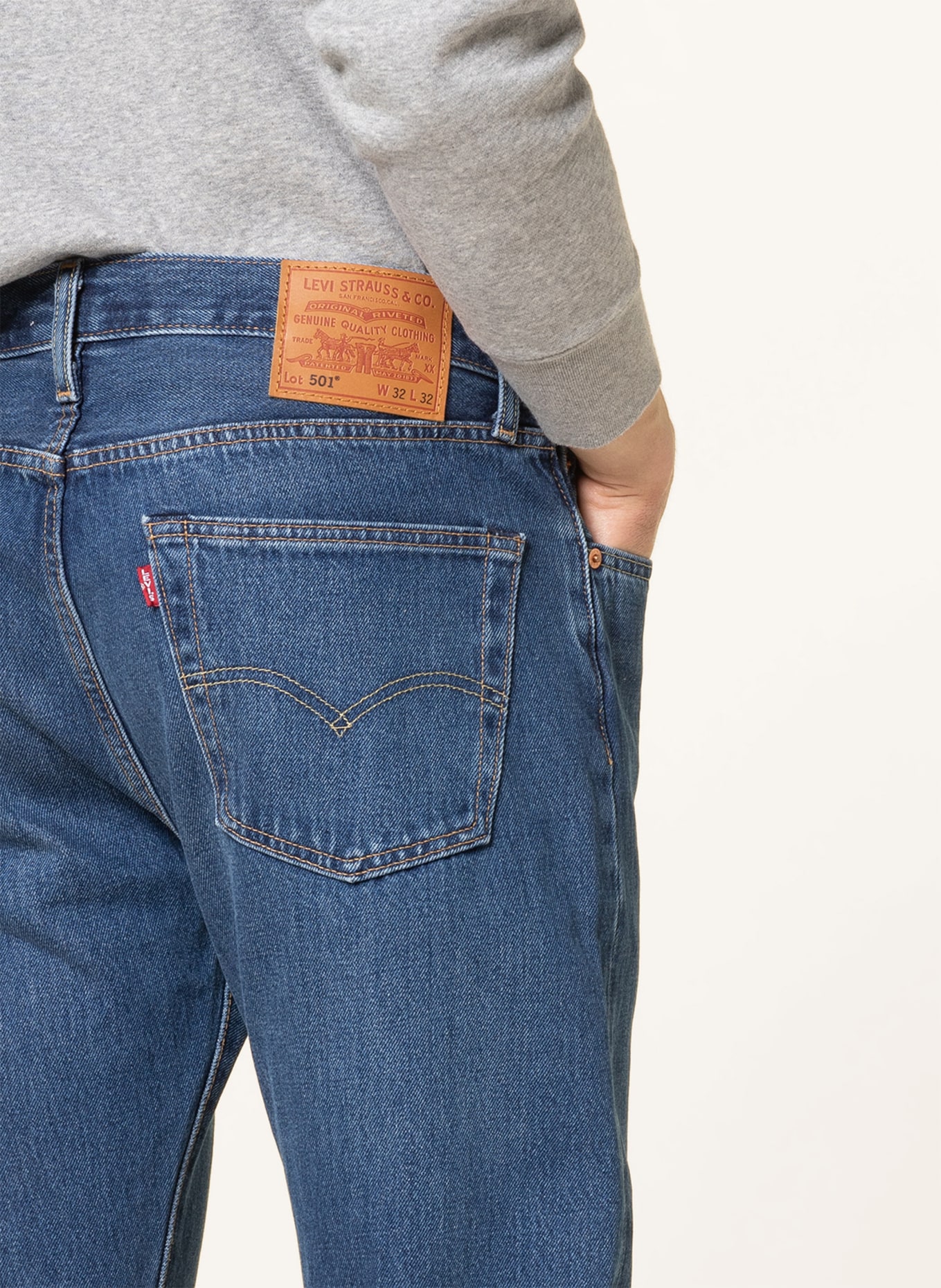 Levi's® Jeans 501 Regular Fit, Farbe: 22 Med Indigo - Flat Finish (Bild 5)
