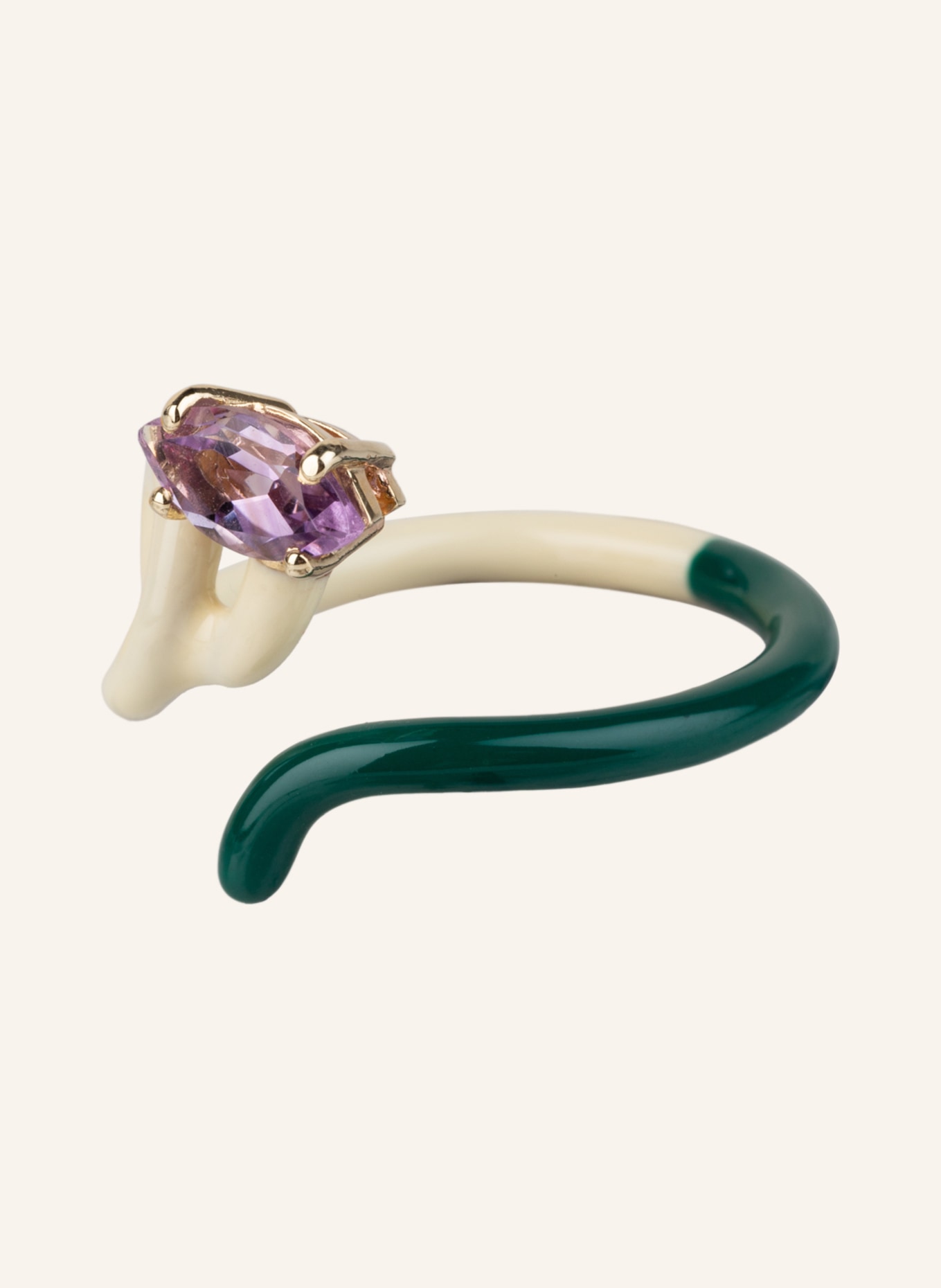 BEA BONGIASCA Ring BABY VINE, Farbe: SILBER/ LILA (Bild 1)
