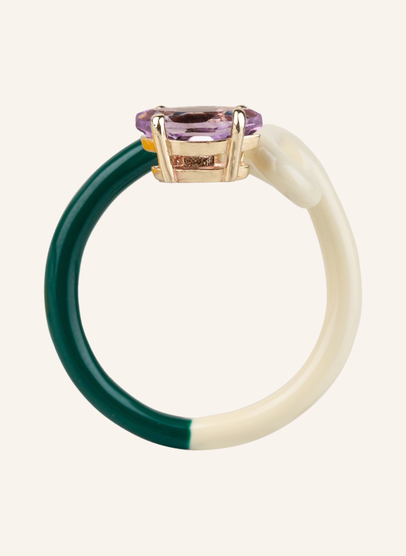 BEA BONGIASCA Ring BABY VINE, Farbe: SILBER/ LILA (Bild 3)