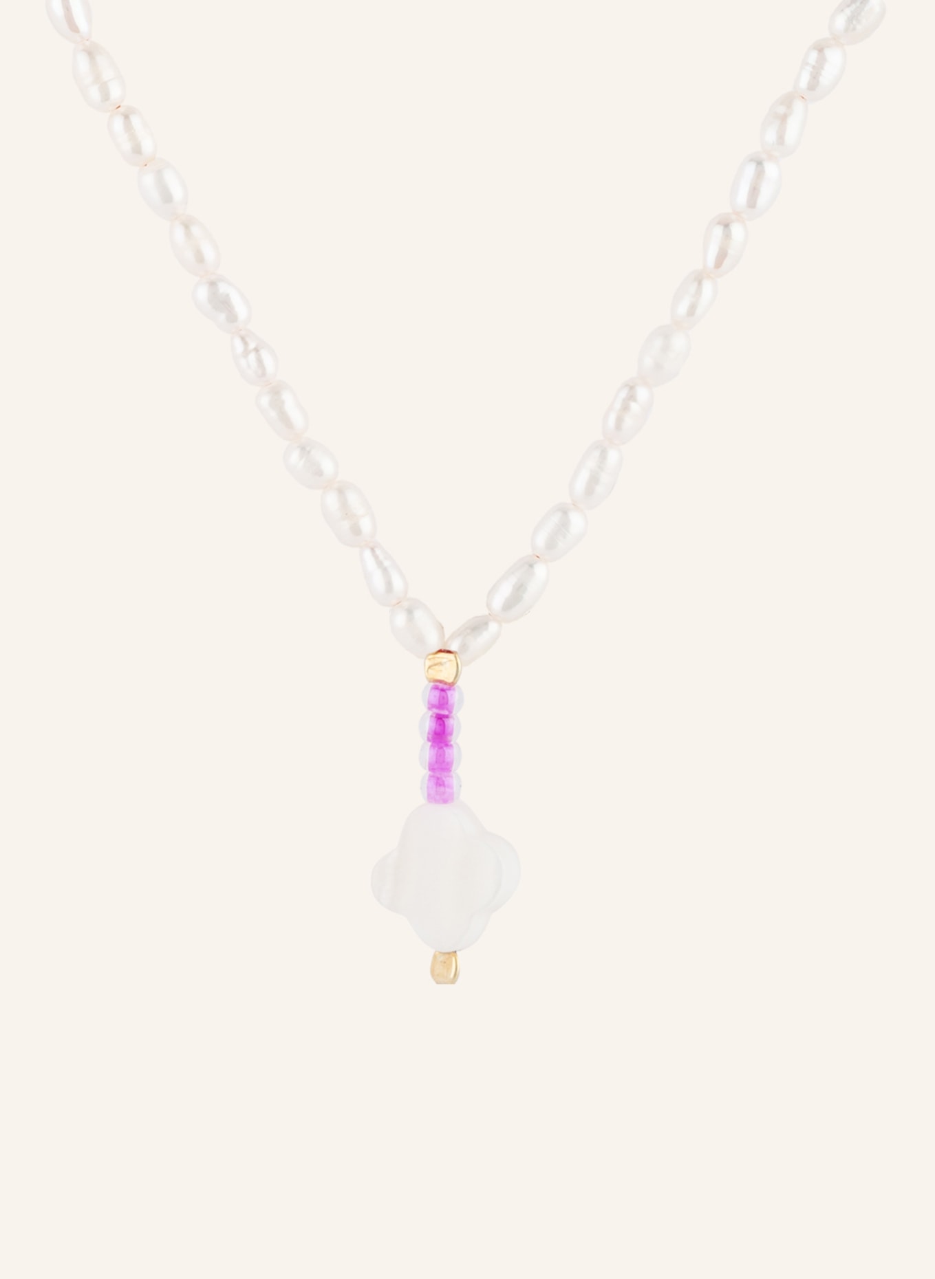 sorbet island Halskette, Farbe: WEISS/ NEONLILA (Bild 1)