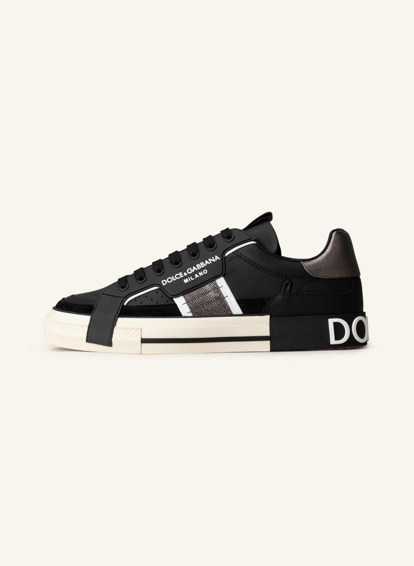 DOLCE & GABBANA Sneakers CUSTOM 2.ZERO, Color: BLACK (Image 4)