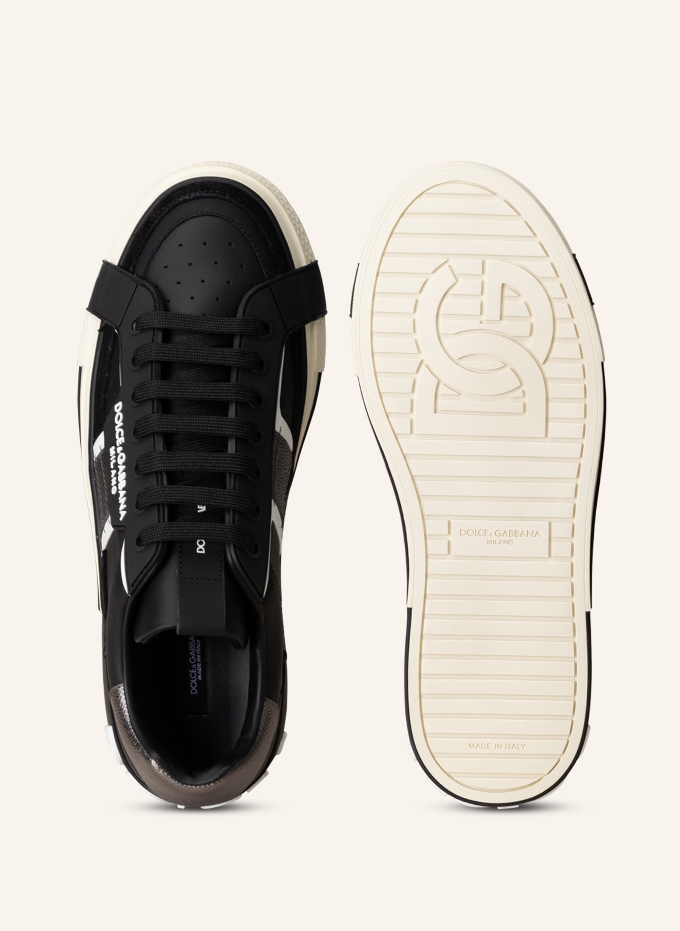 DOLCE & GABBANA Sneakers CUSTOM 2.ZERO, Color: BLACK (Image 5)