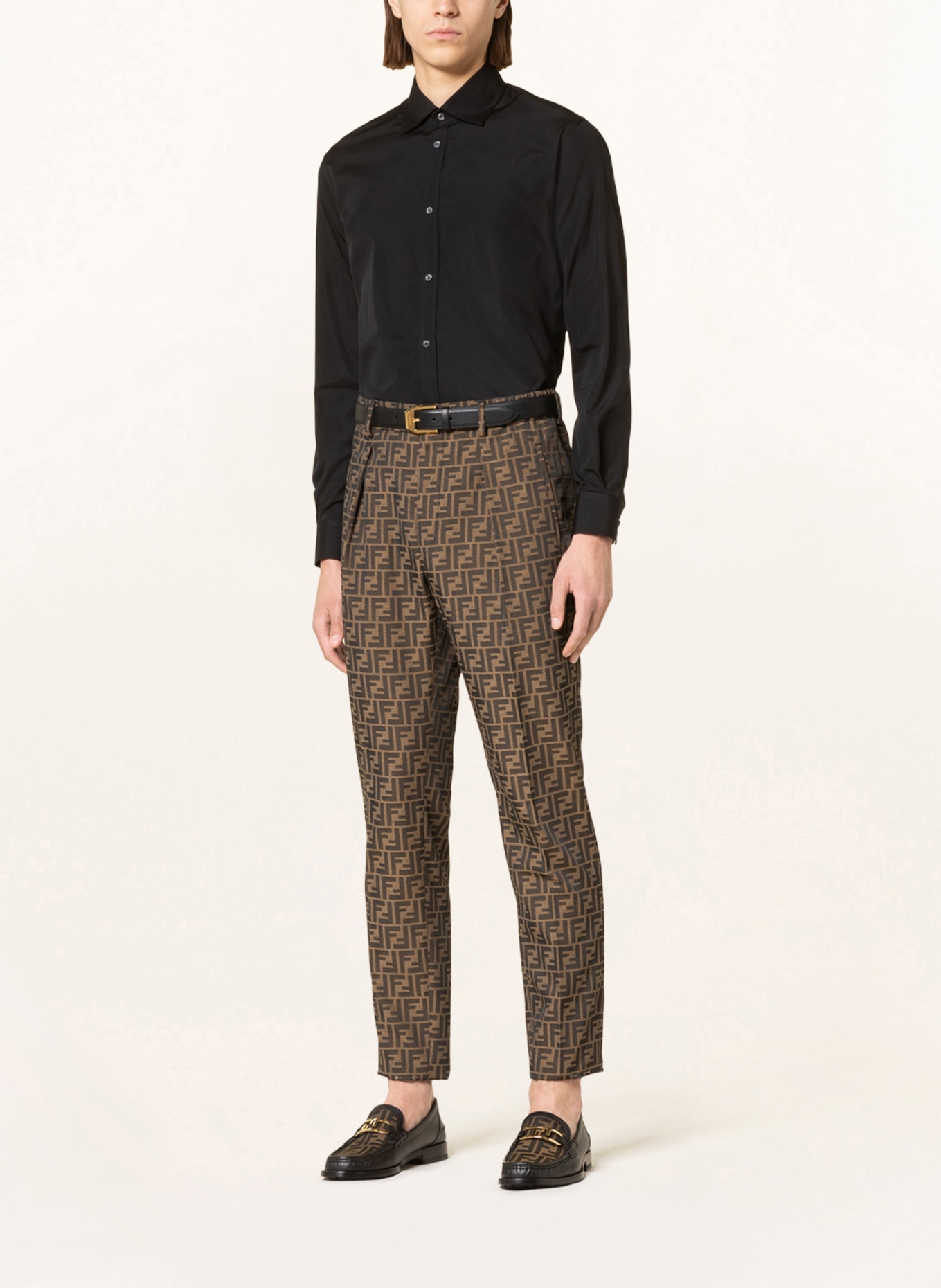 FENDI Trousers slim fit, Color: BROWN/ DARK BROWN (Image 2)