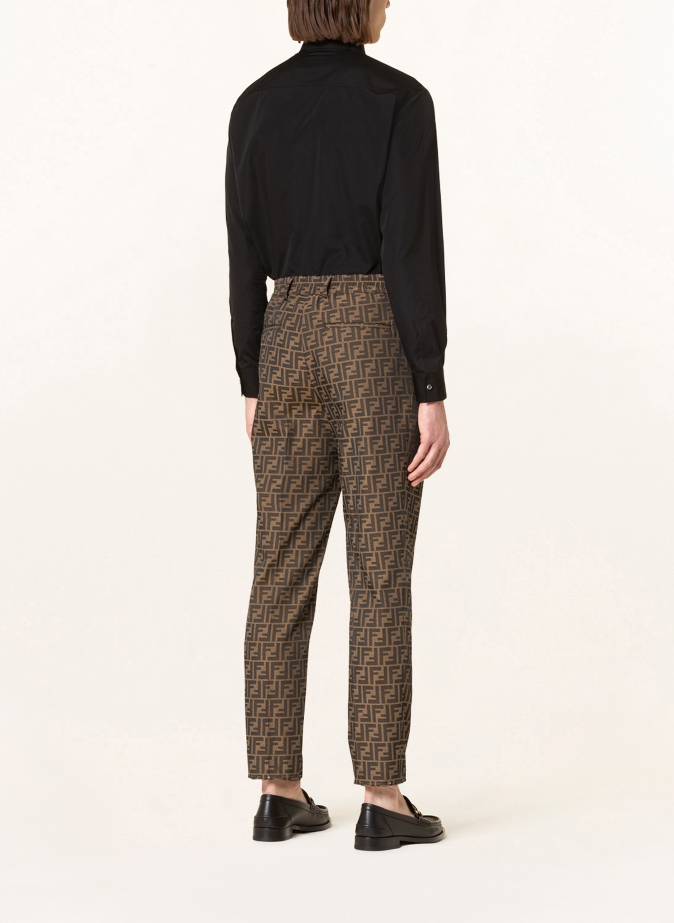 FENDI Trousers slim fit, Color: BROWN/ DARK BROWN (Image 3)