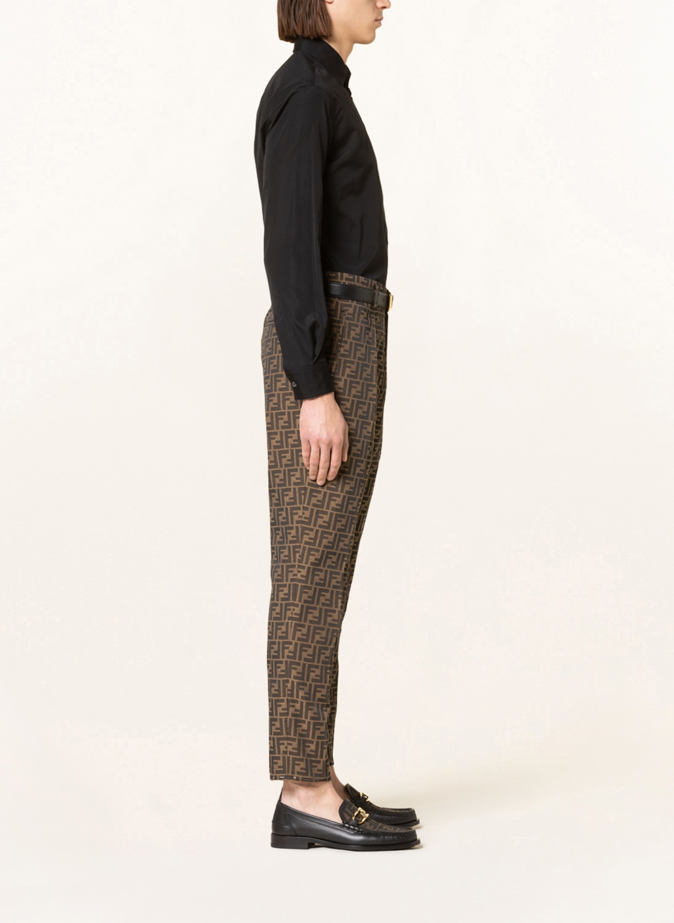 FENDI Trousers slim fit, Color: BROWN/ DARK BROWN (Image 4)