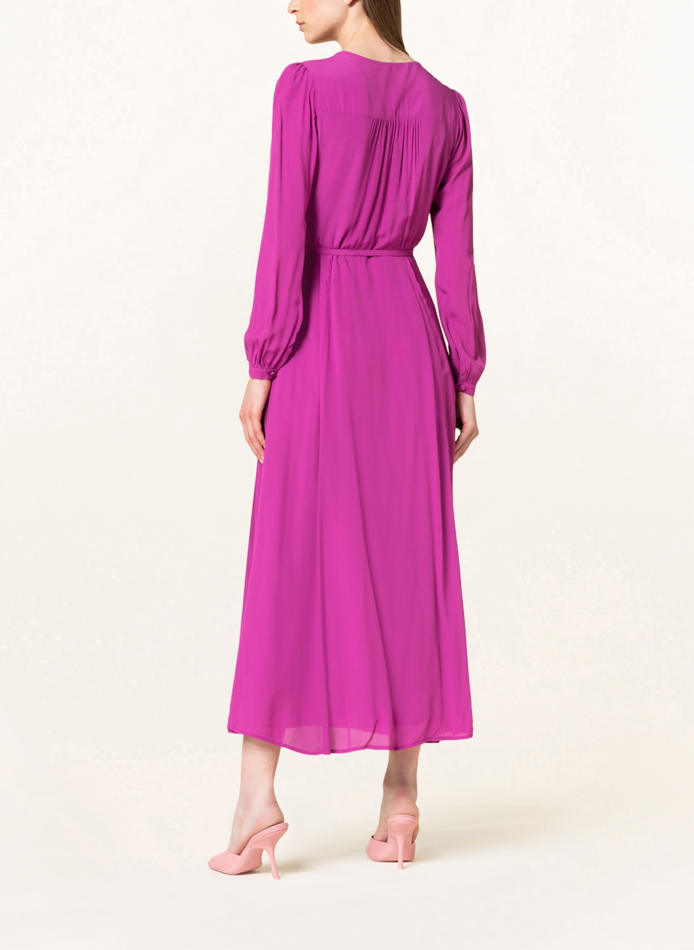 IVY OAK Wrap dress LIME, Color: FUCHSIA (Image 3)
