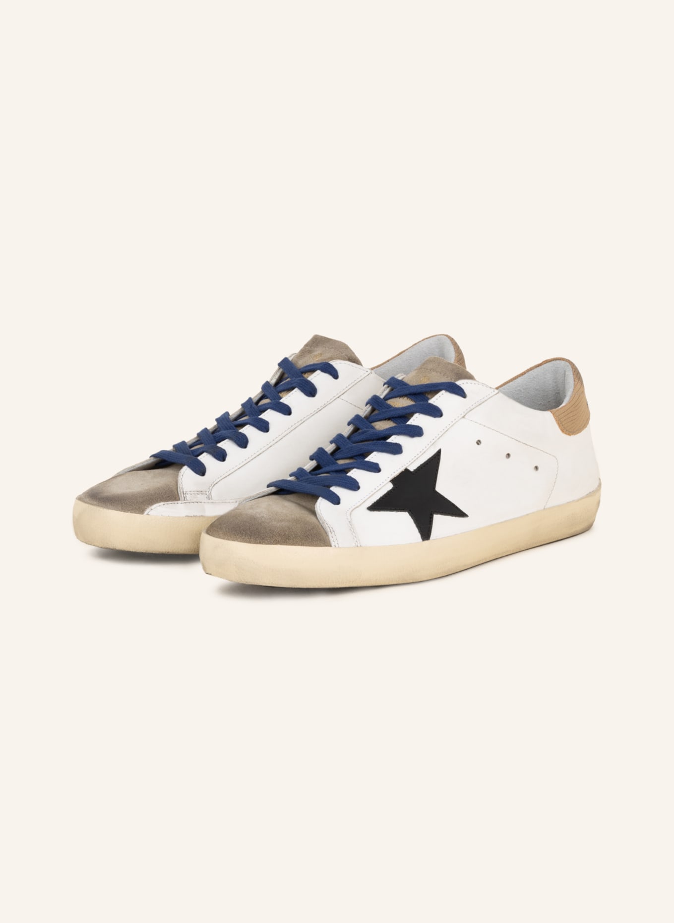 GOLDEN GOOSE Sneakers SUPER-STAR, Color: WHITE/ GRAY/ BLACK (Image 1)
