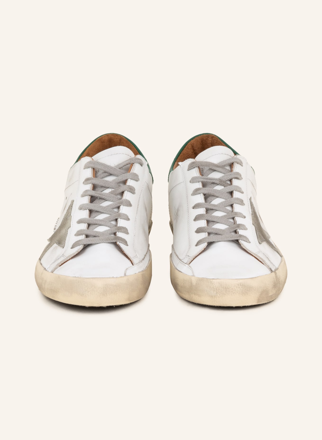 GOLDEN GOOSE Sneakers SUPER-STAR, Color: WHITE/ GREEN (Image 3)