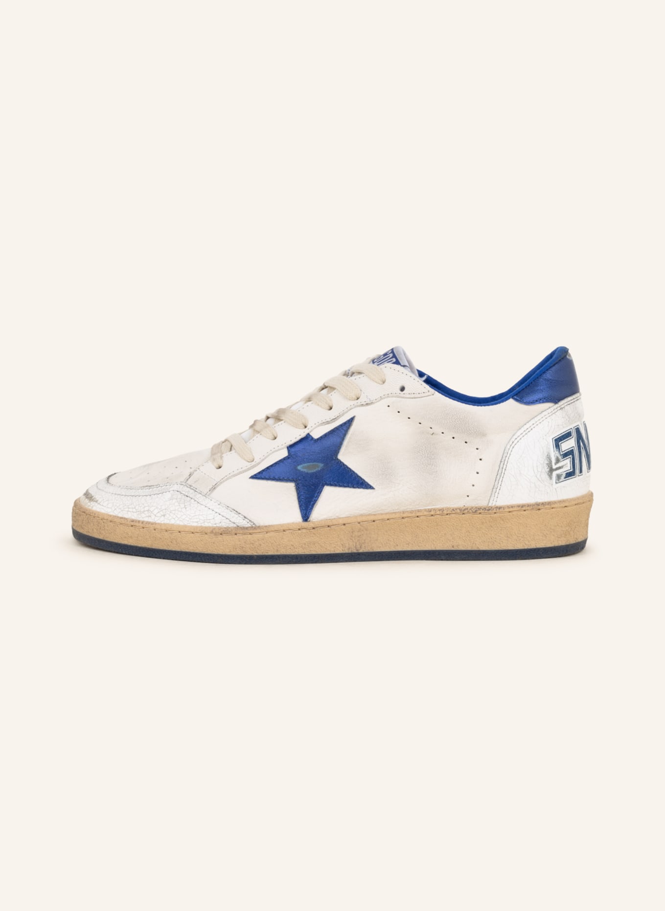 GOLDEN GOOSE Sneakers BALL STAR, Color: WHITE/ BLUE (Image 4)
