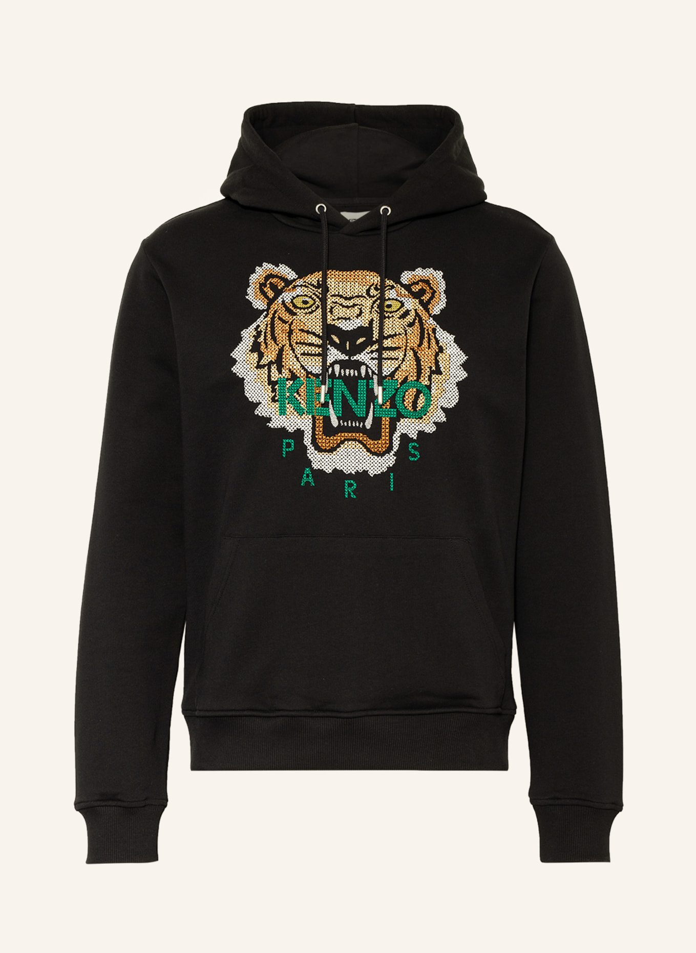 KENZO Bluza z kapturem TIGER: CZARNY