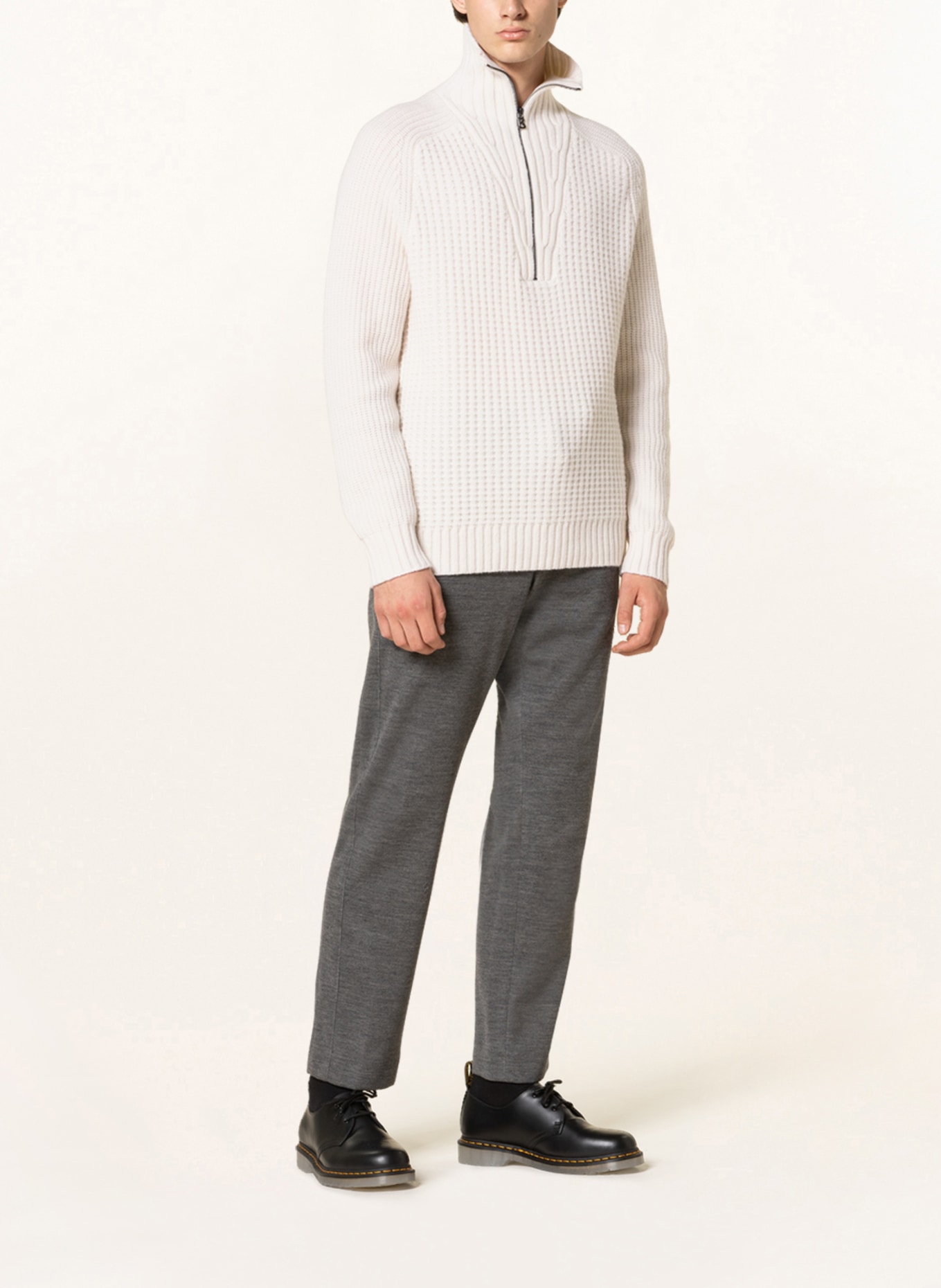 BOGNER Cashmere half-zip sweater REY, Color: ECRU (Image 2)