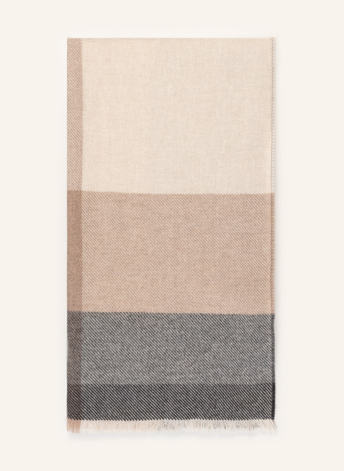 BRUNELLO CUCINELLI Schal, Farbe: DUNKELGRAU/ BEIGE (Bild 1)