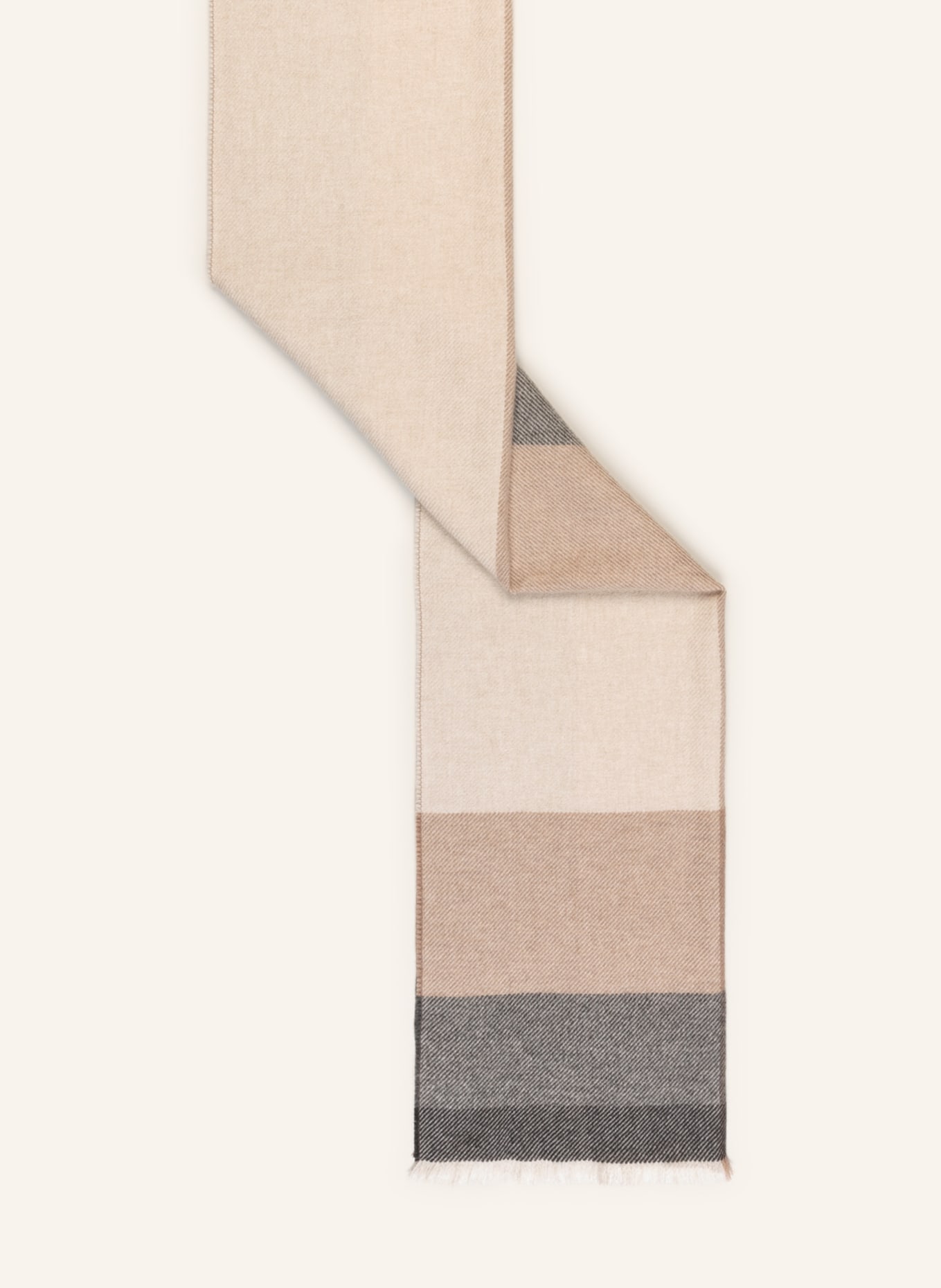 BRUNELLO CUCINELLI Schal, Farbe: DUNKELGRAU/ BEIGE (Bild 2)