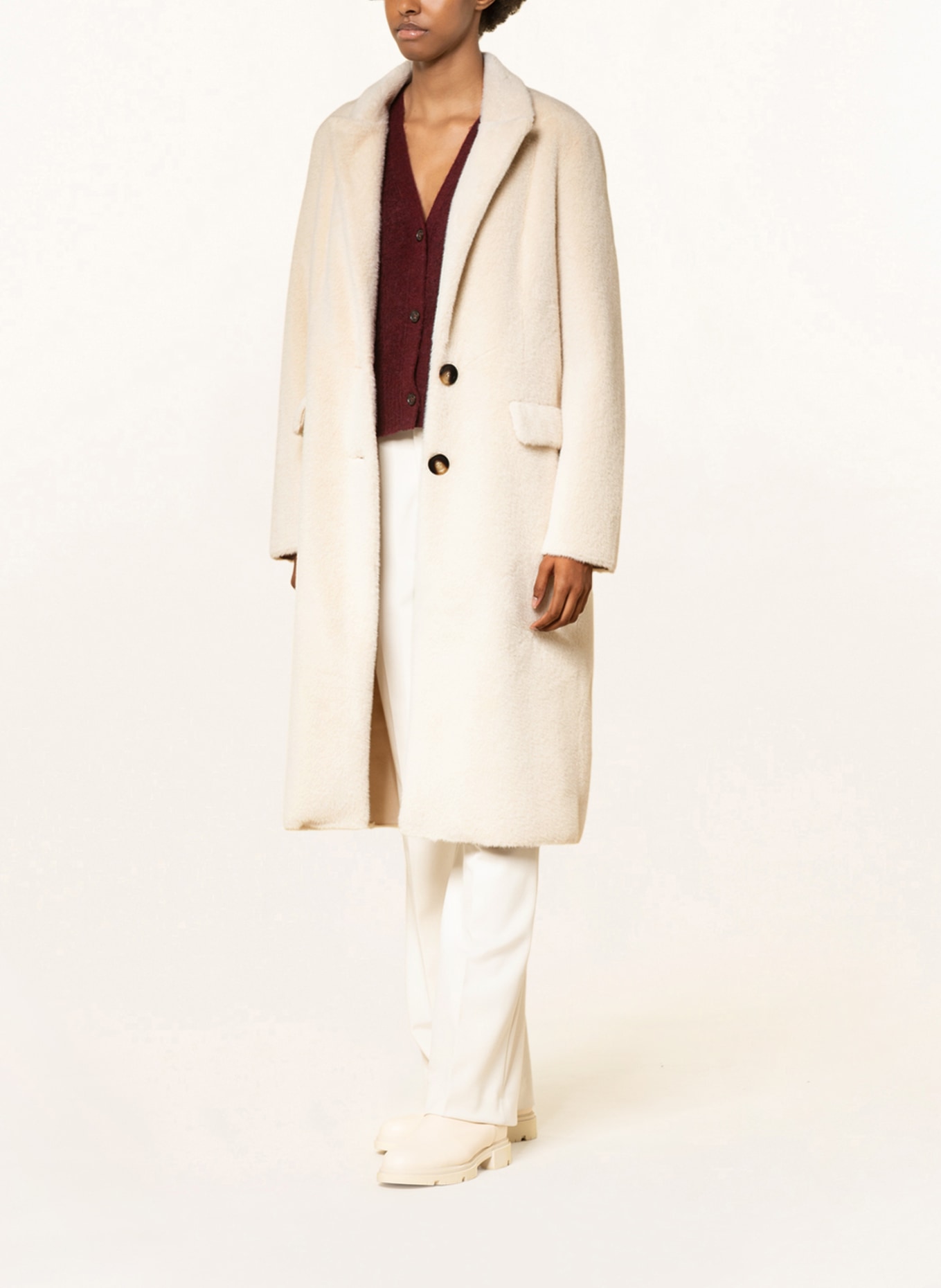 RINO & PELLE Faux fur coat SAAMI, Color: ECRU (Image 2)